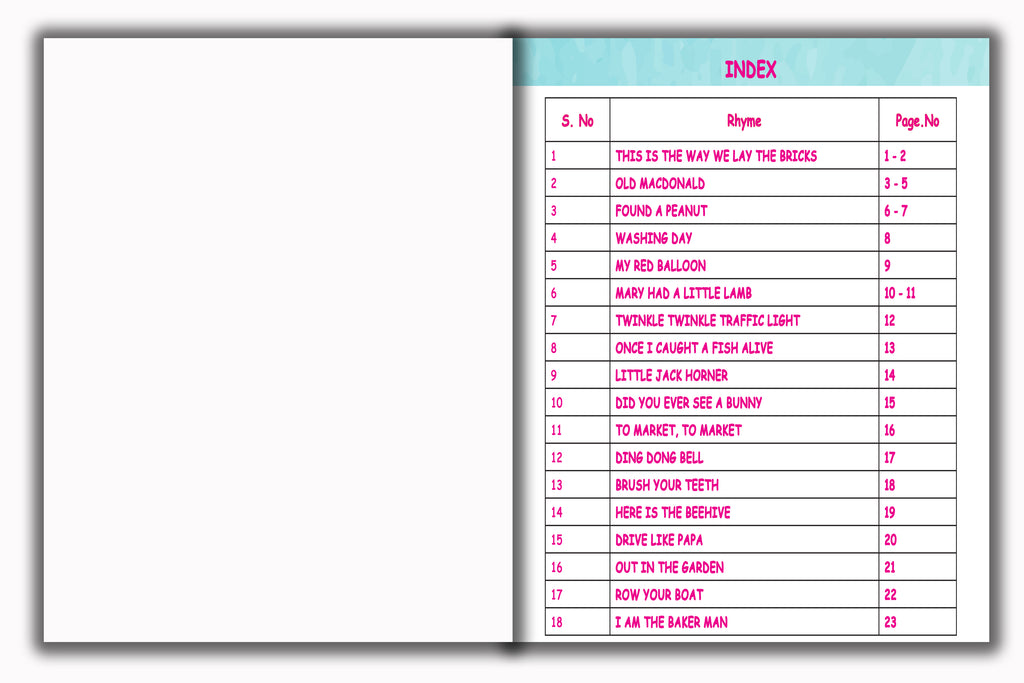 Senior KG - Rhymes Book