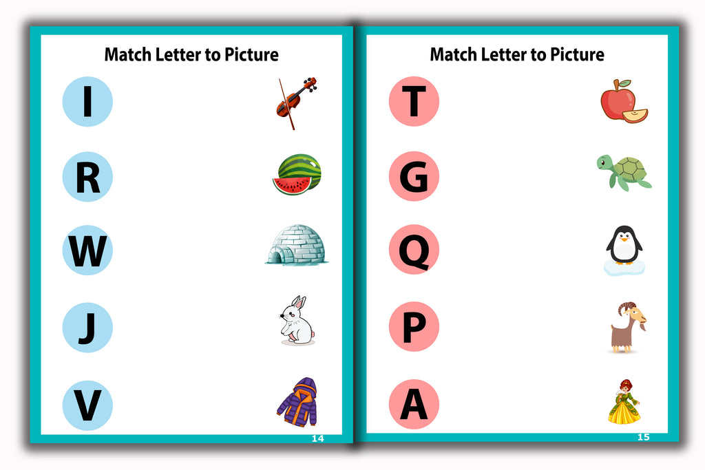 Activity Books Combo 11 - Circle The Shapes, Count And Match, Cut And Paste, Match Letters, Math Fun