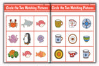 Activity Books Combo 2 - Alphabet Identification, Circle The Number, Circle The Two Matching Pictures, Dot To Dot, Good Or Bad