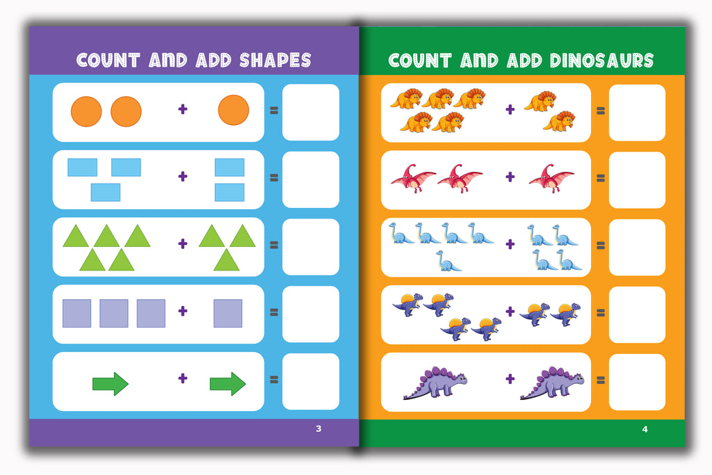 Activity Books Combo 15 - Count And Add, CVC Words, Rhyming Words, Sudoku, Unscramble Words