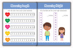 Activity Books Combo 8 - Color By Numbers, Matching Worksheets, Measuring Things, Missing Letters, Weather