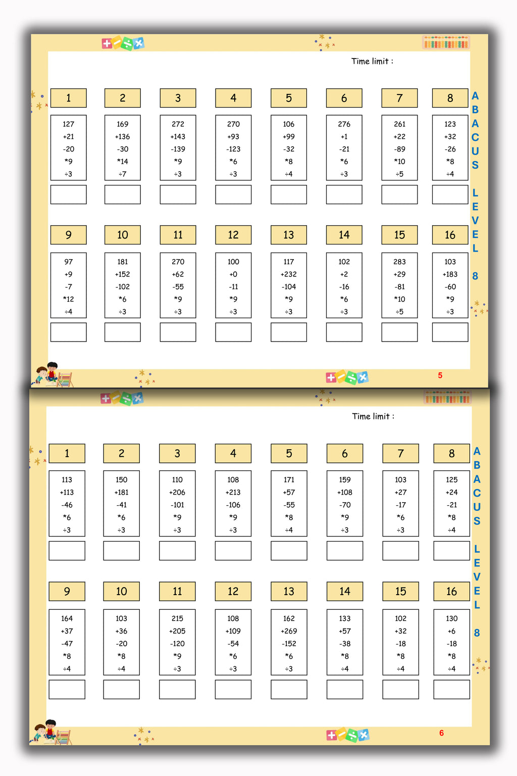 Abacus Book - Level 8