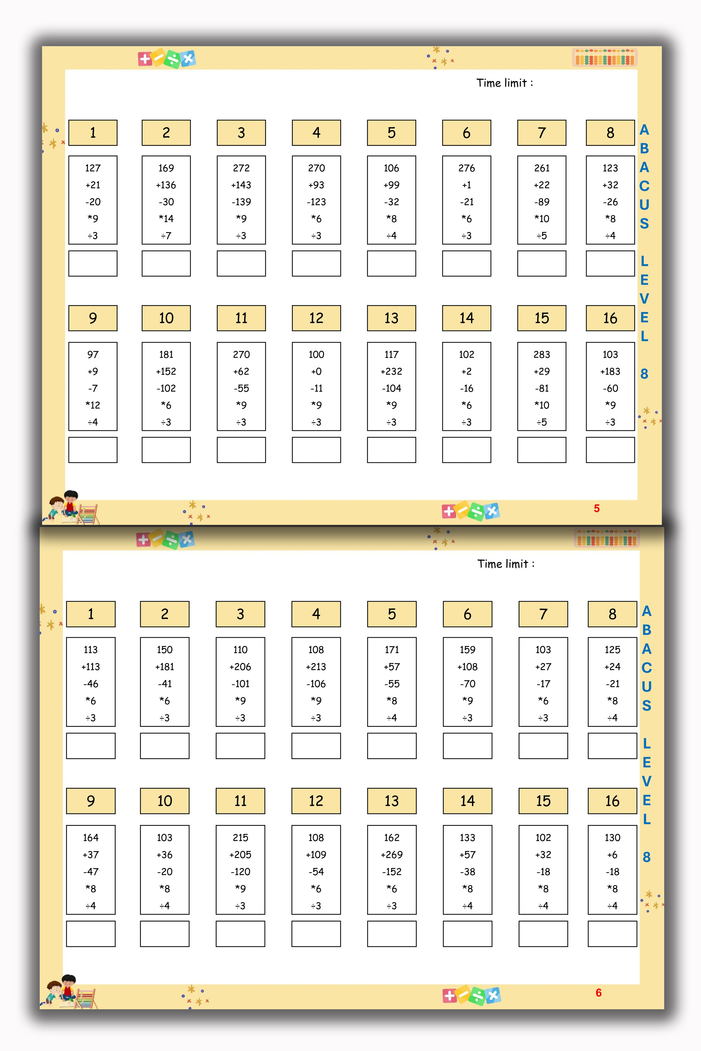 Abacus Book - Level 8