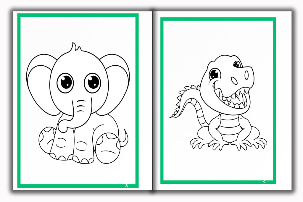 Activity Books Combo 1 - Animal Sounds, Circle The Color, Color Cute Animals, Patterns, Tracing