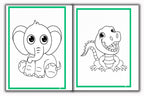 Activity Books Combo 1 - Animal Sounds, Circle The Color, Color Cute Animals, Patterns, Tracing