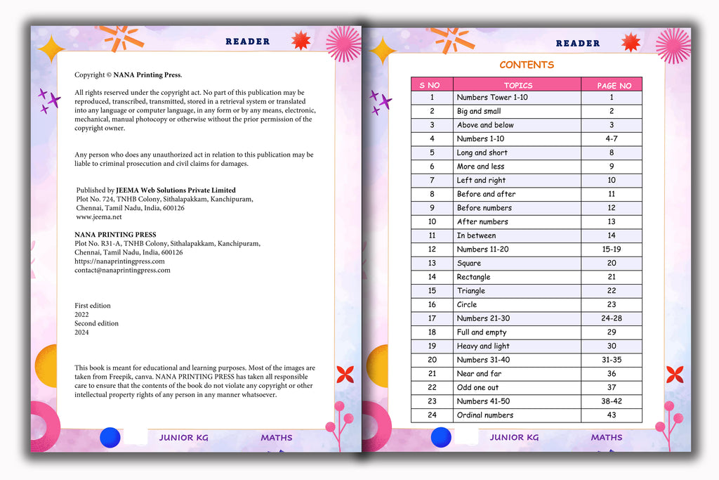 Junior KG - Maths Reader