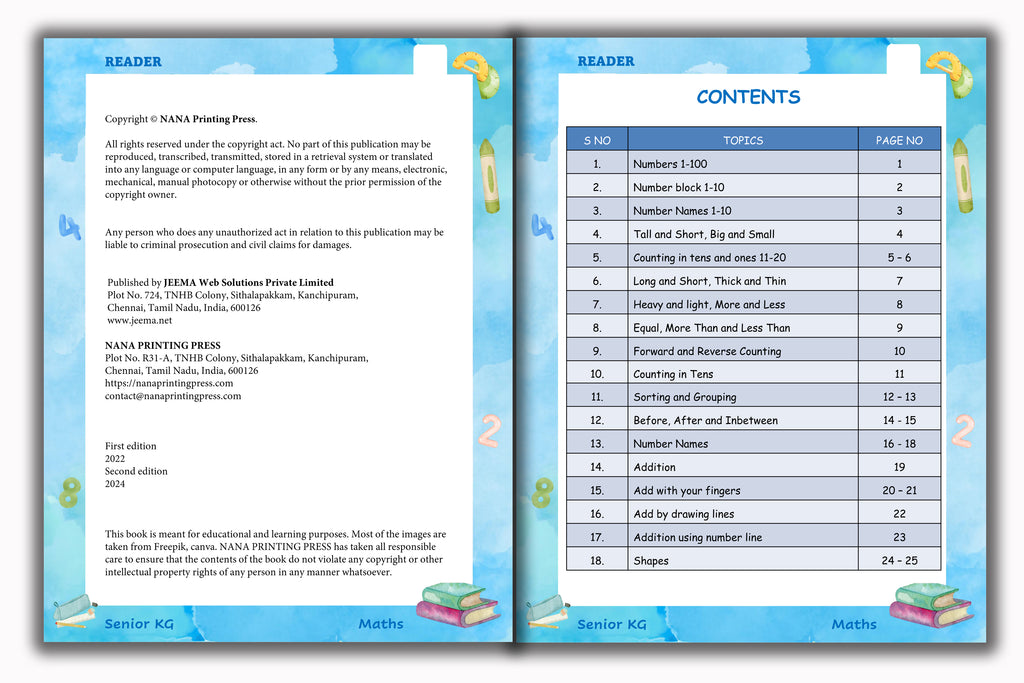 Senior KG - Maths Reader