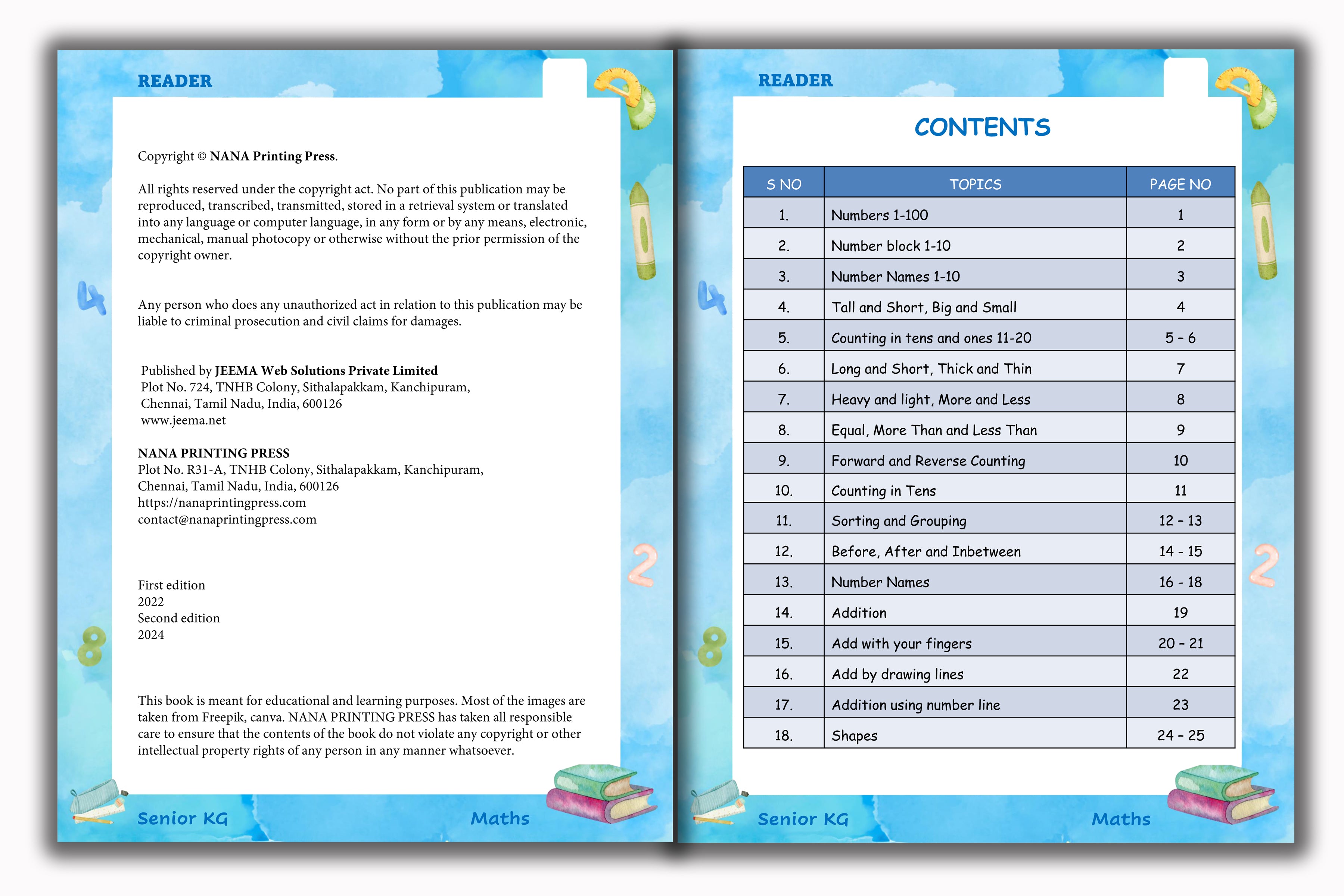 Senior KG - Maths Reader