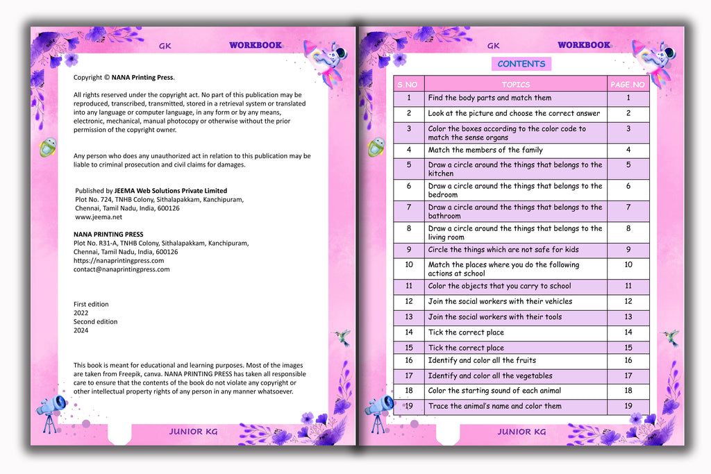 Junior KG - Exploring our World Workbook (GK)