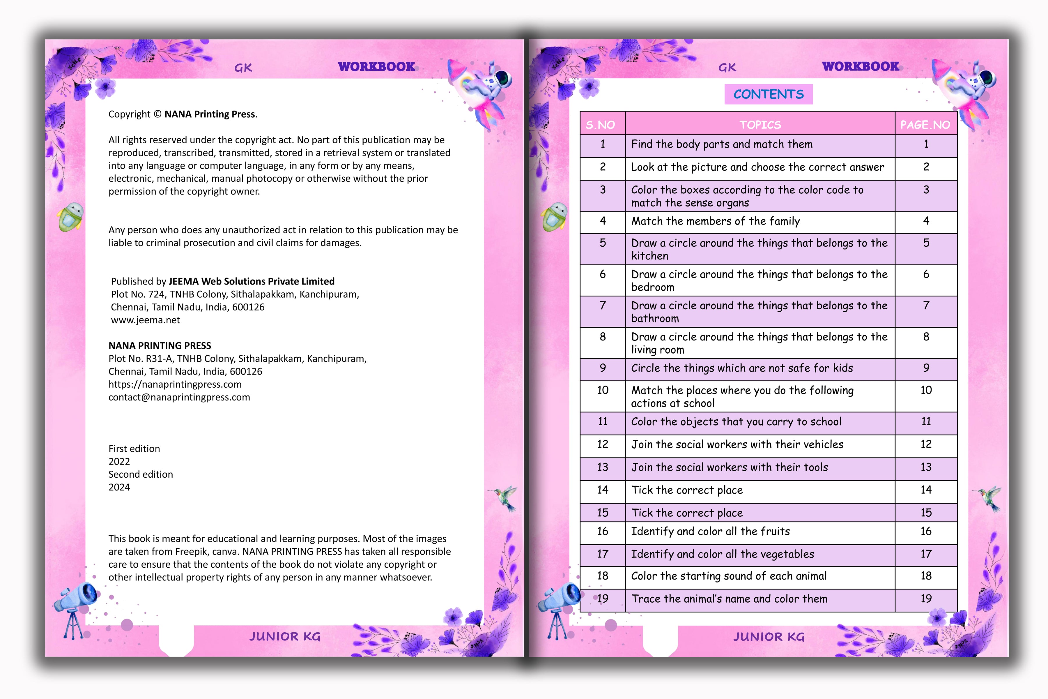 Junior KG - Exploring our World Workbook (GK)