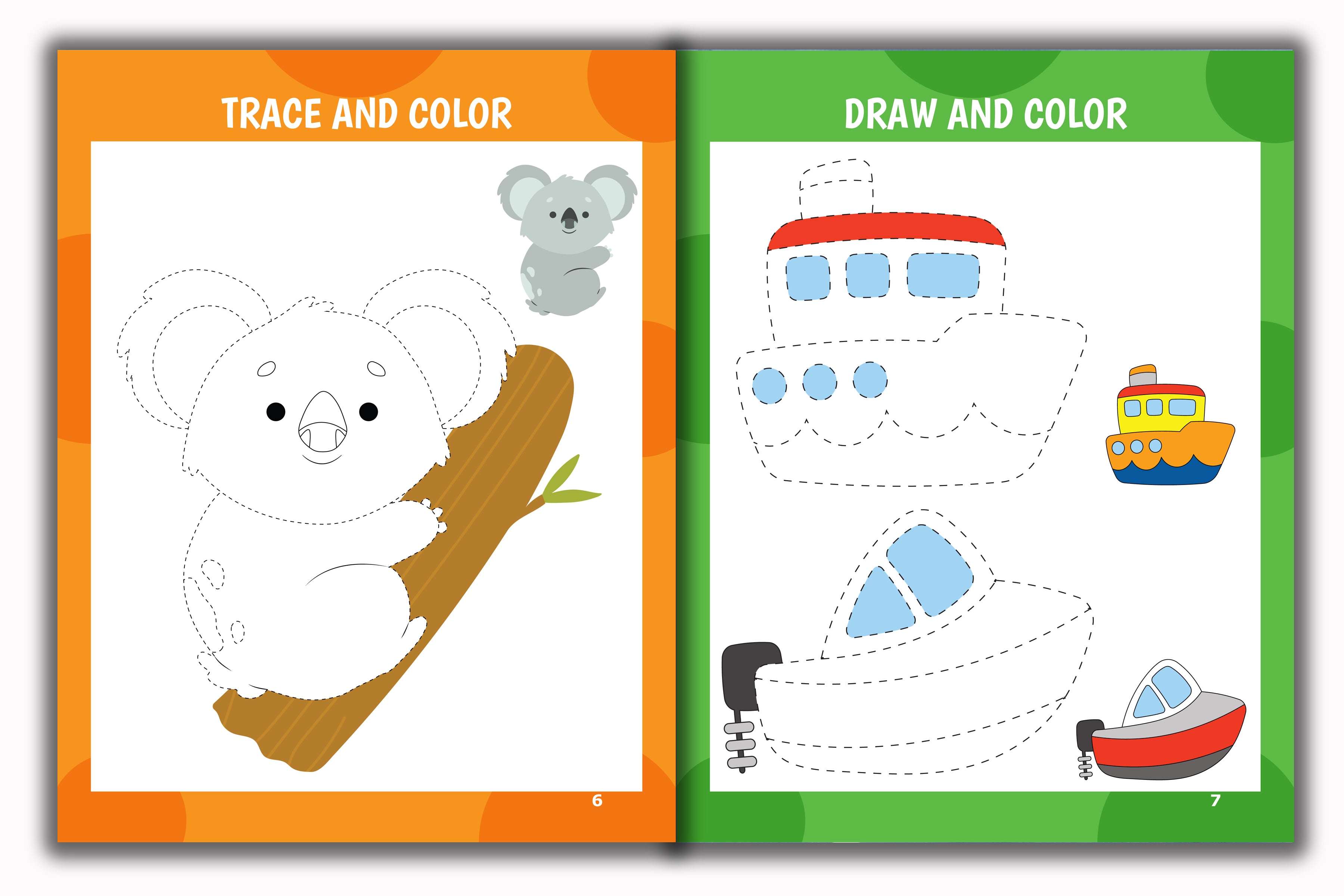 Activity Books Combo 3 - Circle The Cute Dinosaurs, Circle The Letters, Drawing, Number Flashcards, Number Trace And Write