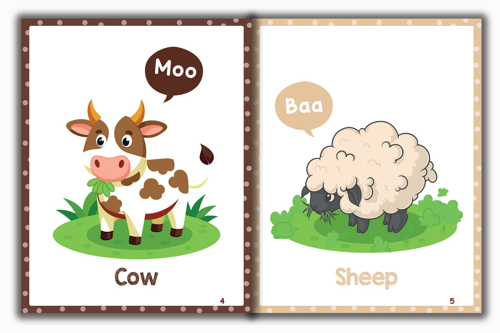 Activity Books Combo 1 - Animal Sounds, Circle The Color, Color Cute Animals, Patterns, Tracing