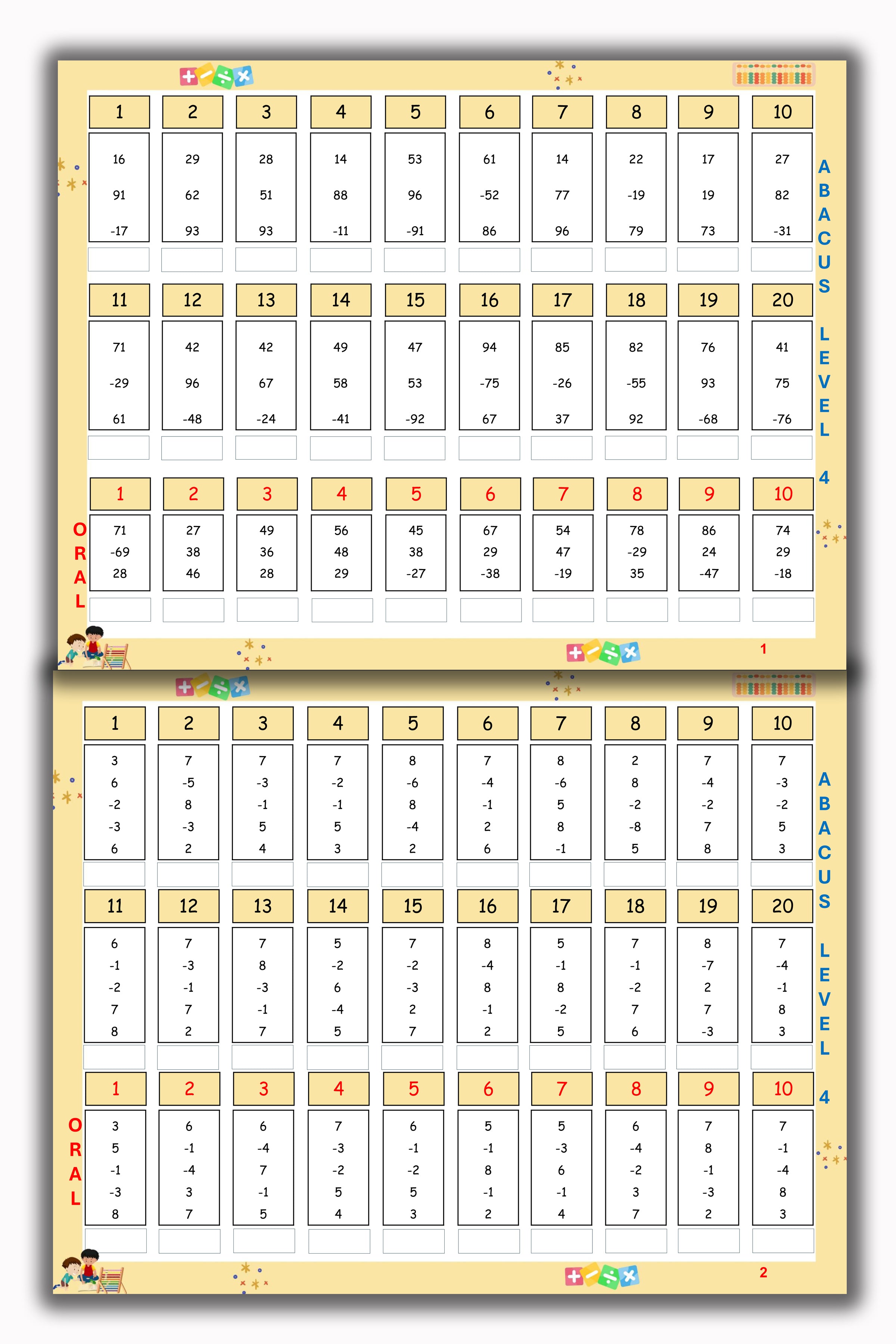 Abacus Book - Level 4