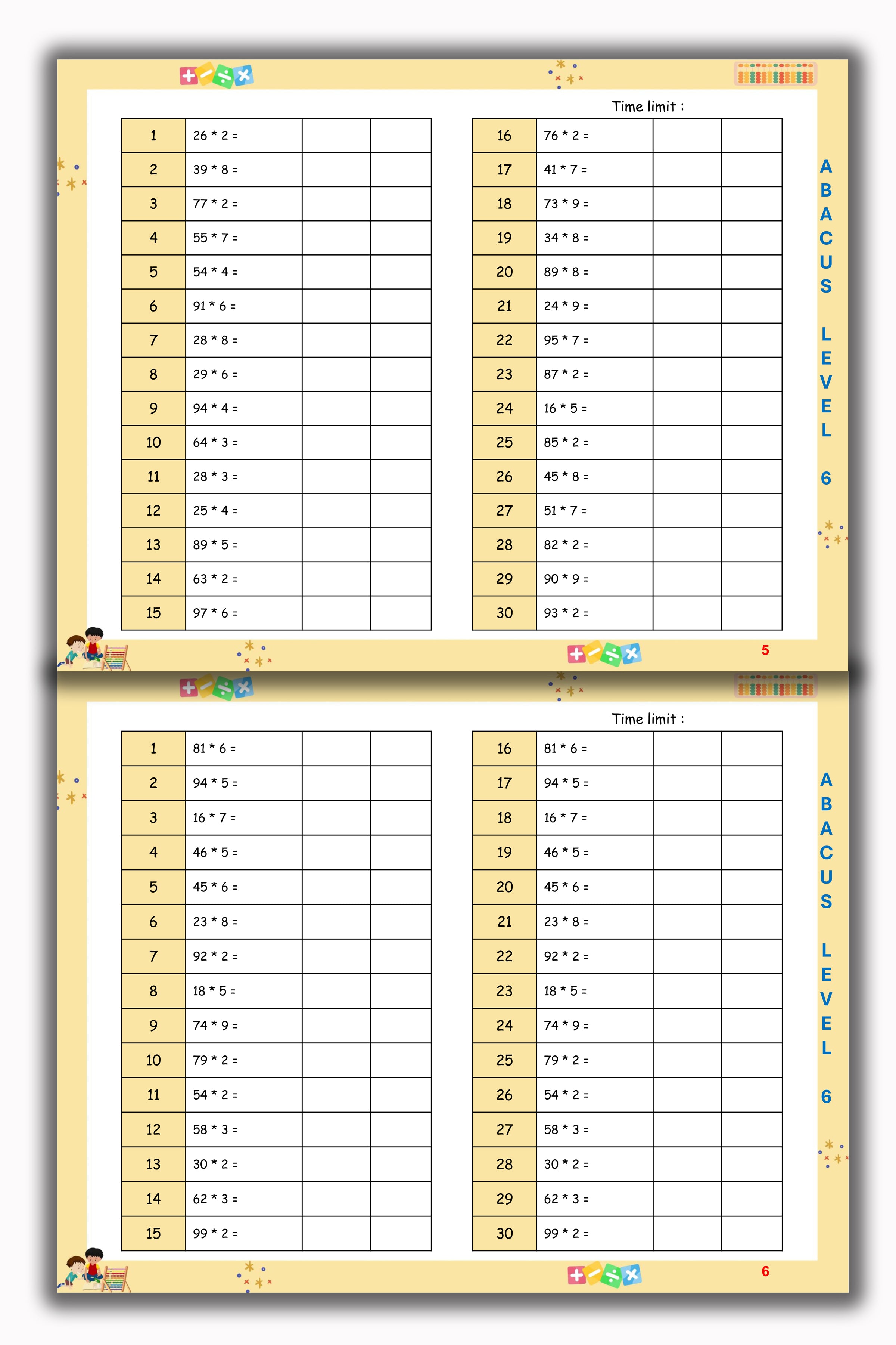 Abacus Book - Level 6