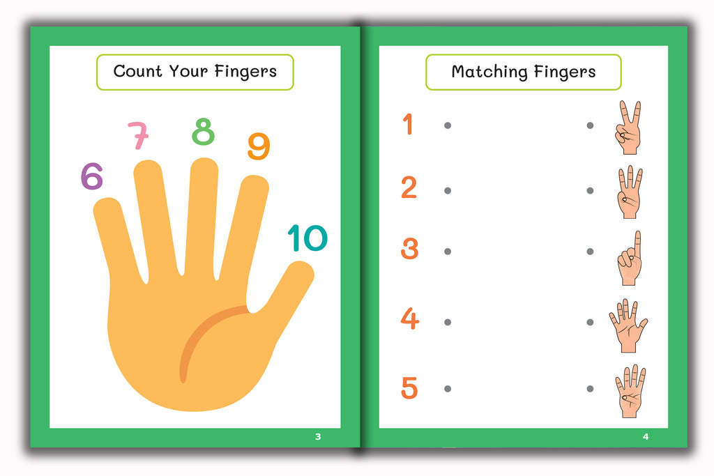 Activity Books Combo 12 - Counting Backward, I Spy Counting, Matching Cards, Ten Frame Cards, Vowels