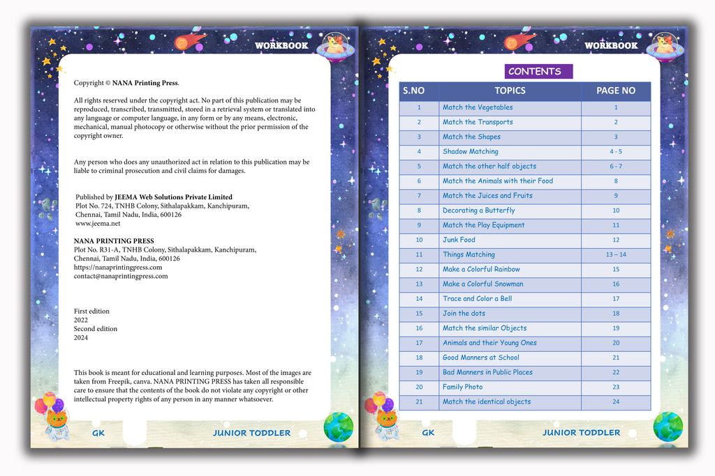 Junior Toddler - GK Workbook (Play Group)