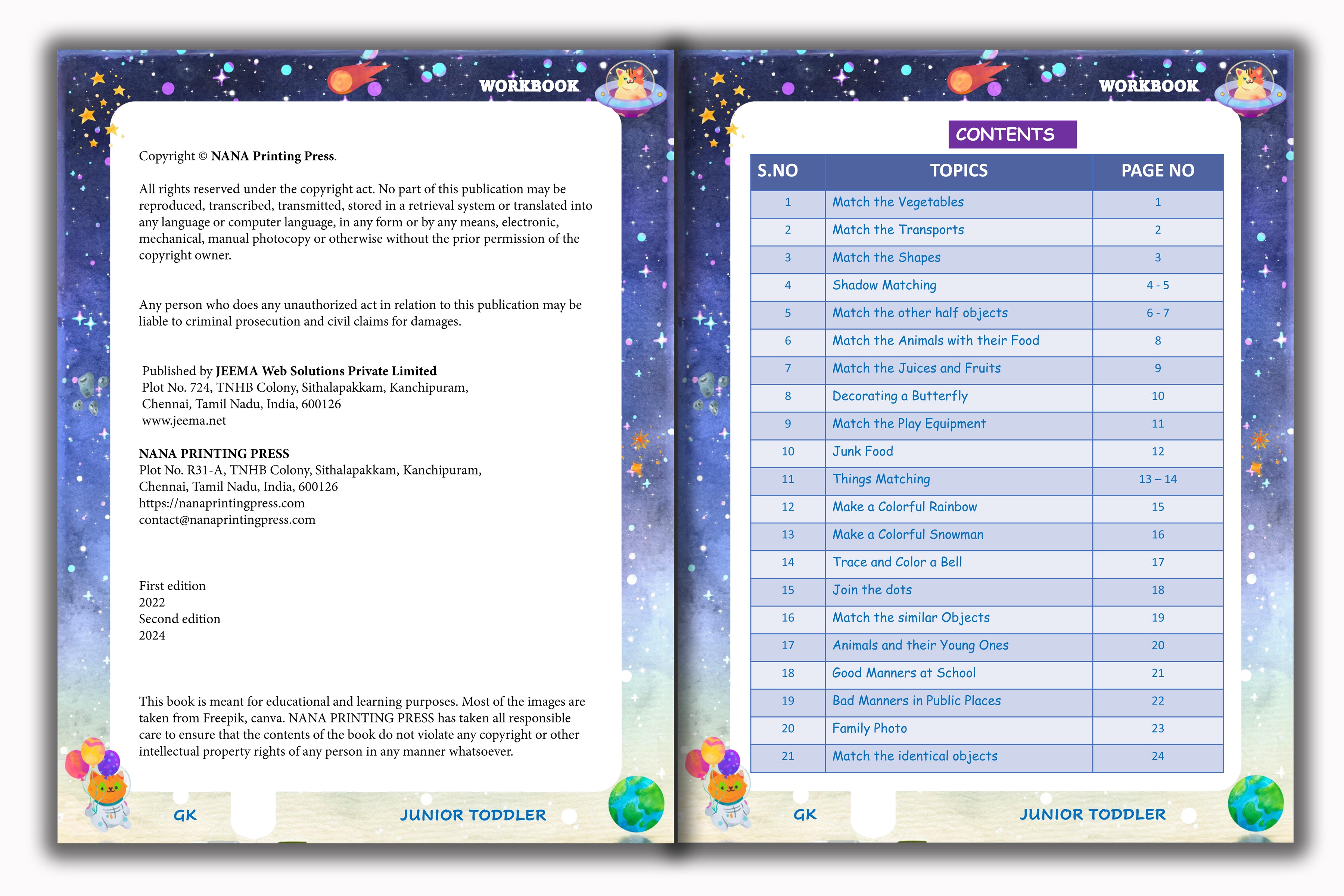 Junior Toddler - GK Workbook (Play Group)