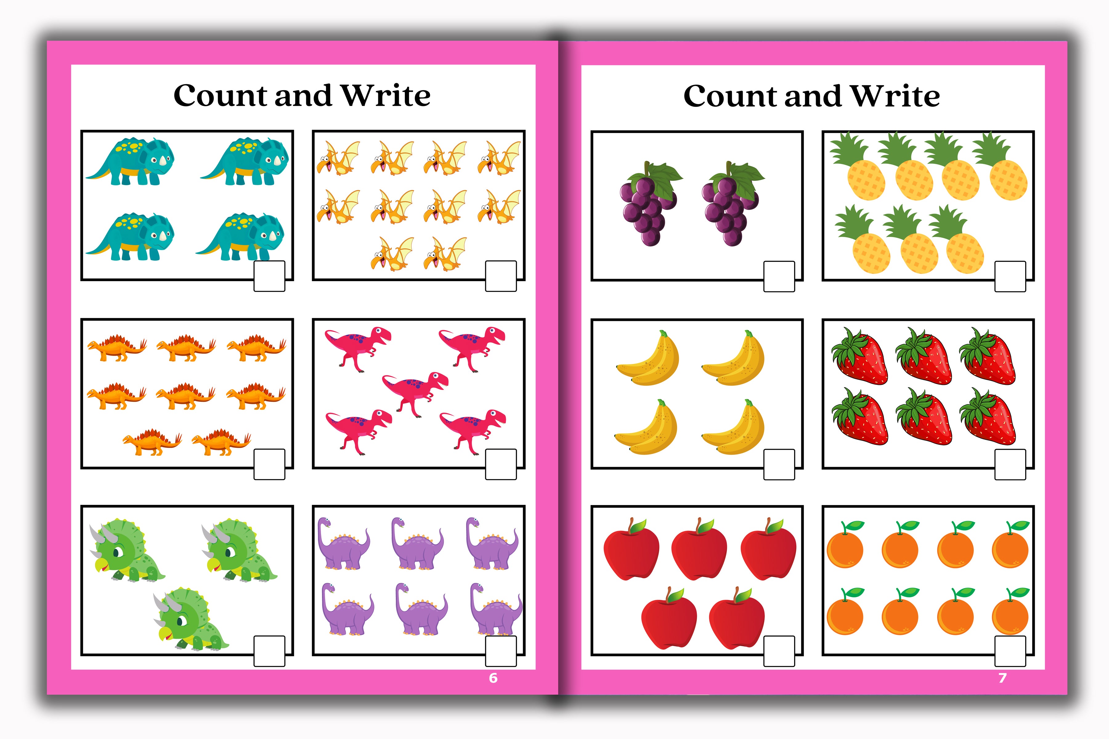 Activity Books Combo 10 - Alphabet Fun Shapes, Count And Write, Cut And Glue, Number Worksheet, science