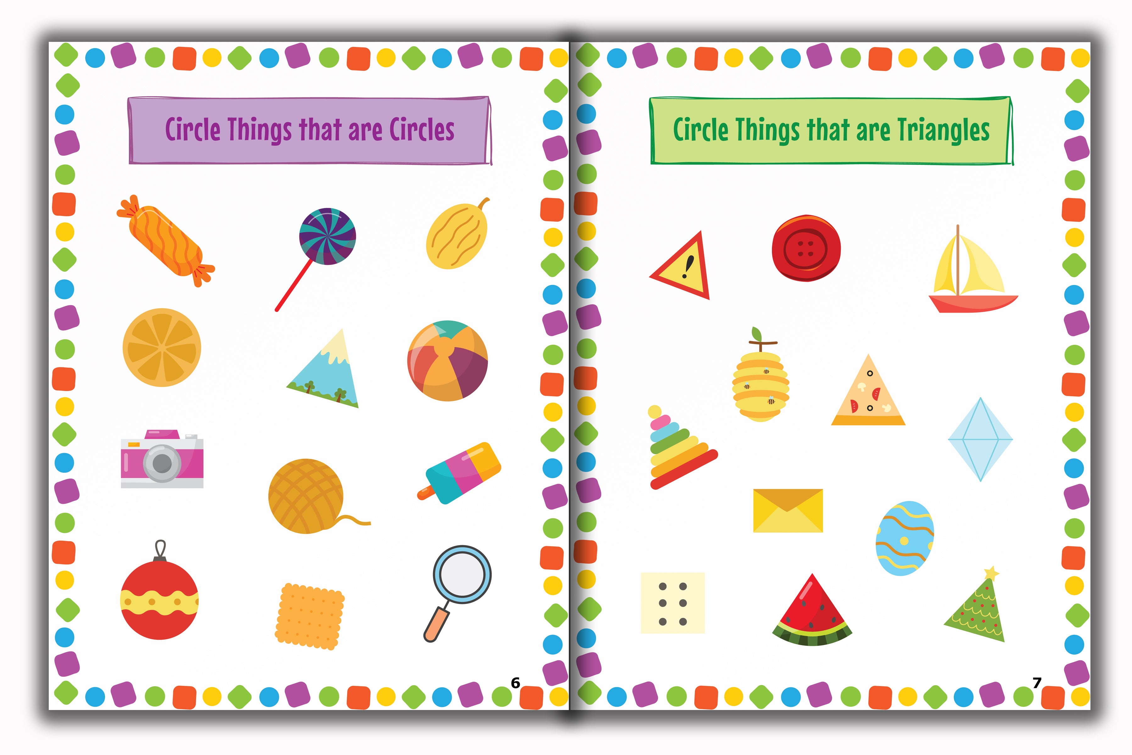 Activity Books Combo 11 - Circle The Shapes, Count And Match, Cut And Paste, Match Letters, Math Fun