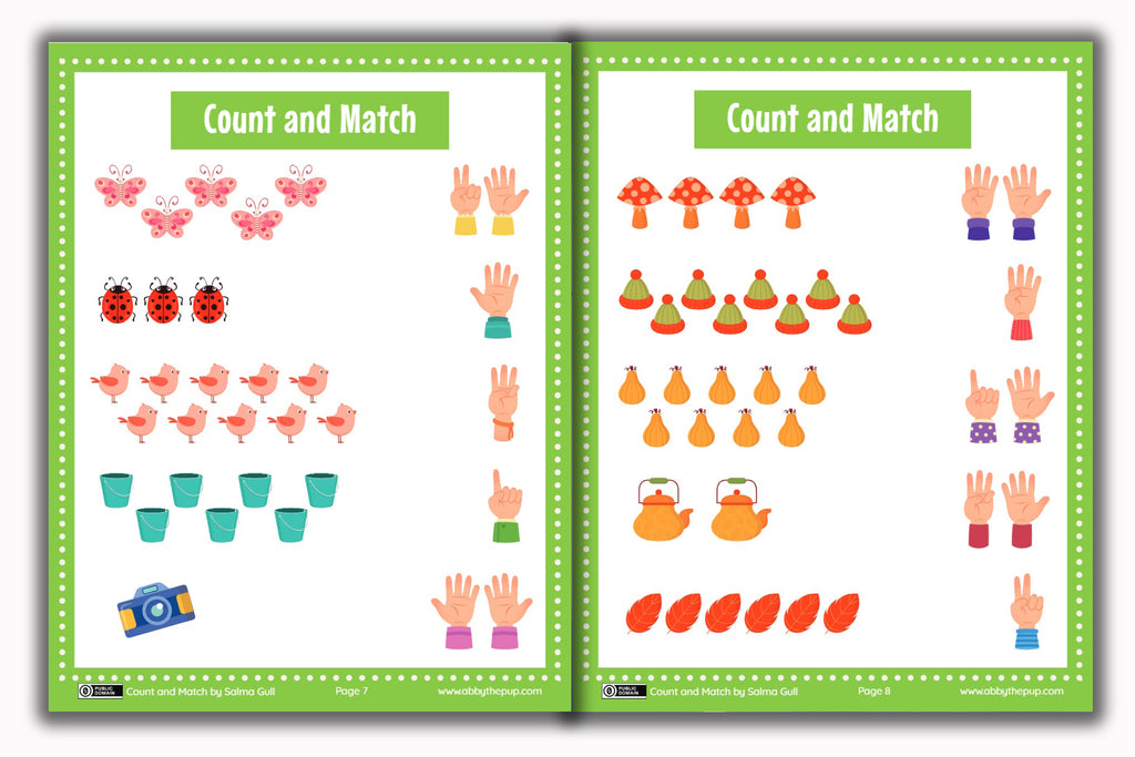 Activity Books Combo 11 - Circle The Shapes, Count And Match, Cut And Paste, Match Letters, Math Fun