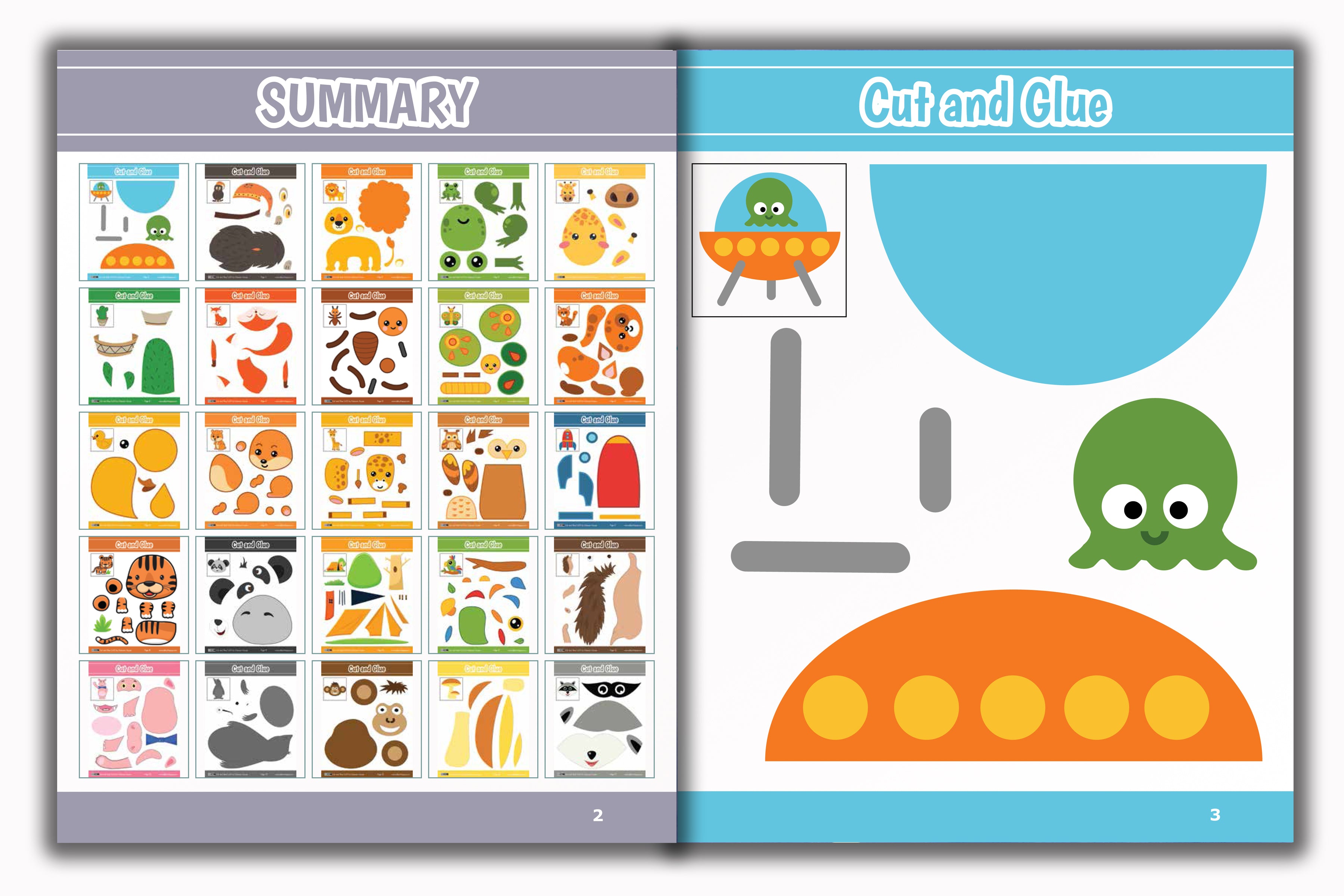 Activity Books Combo 10 - Alphabet Fun Shapes, Count And Write, Cut And Glue, Number Worksheet, science