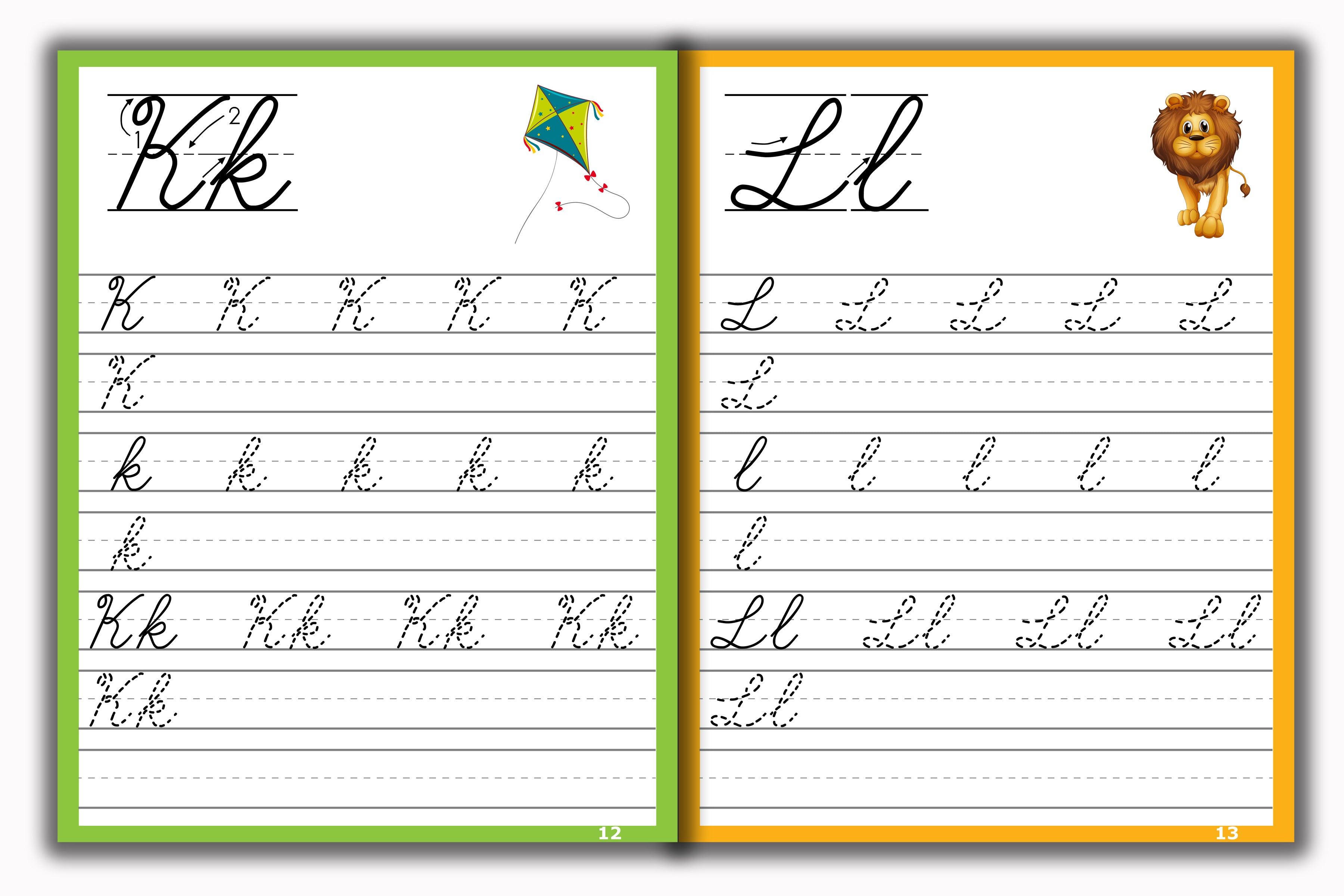 Activity Books Combo 13 - Beginning Sounds, Cursive Alphabet Trace And Write, Number (1-100), Same Less More, Trace The Path