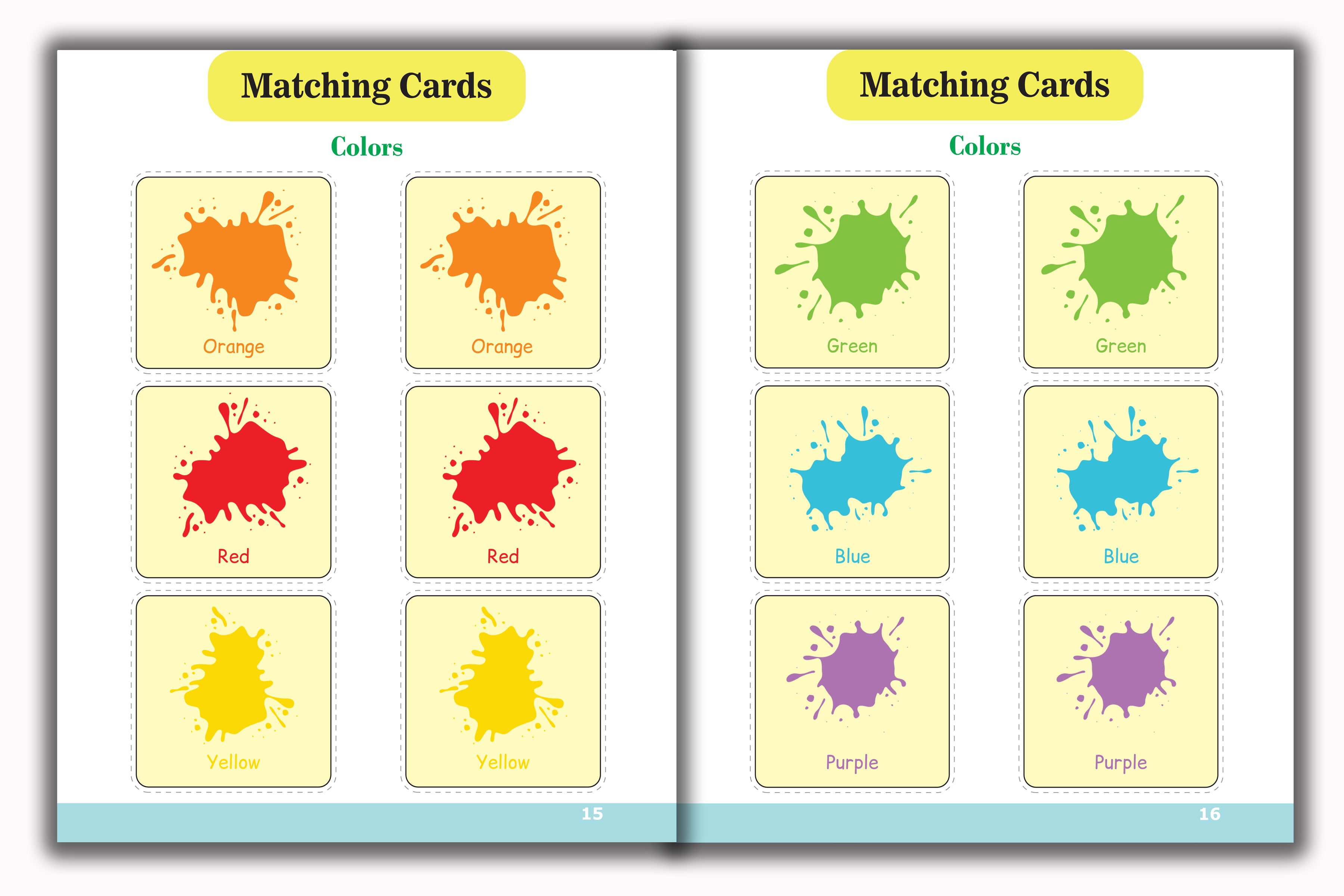 Activity Books Combo 12 - Counting Backward, I Spy Counting, Matching Cards, Ten Frame Cards, Vowels