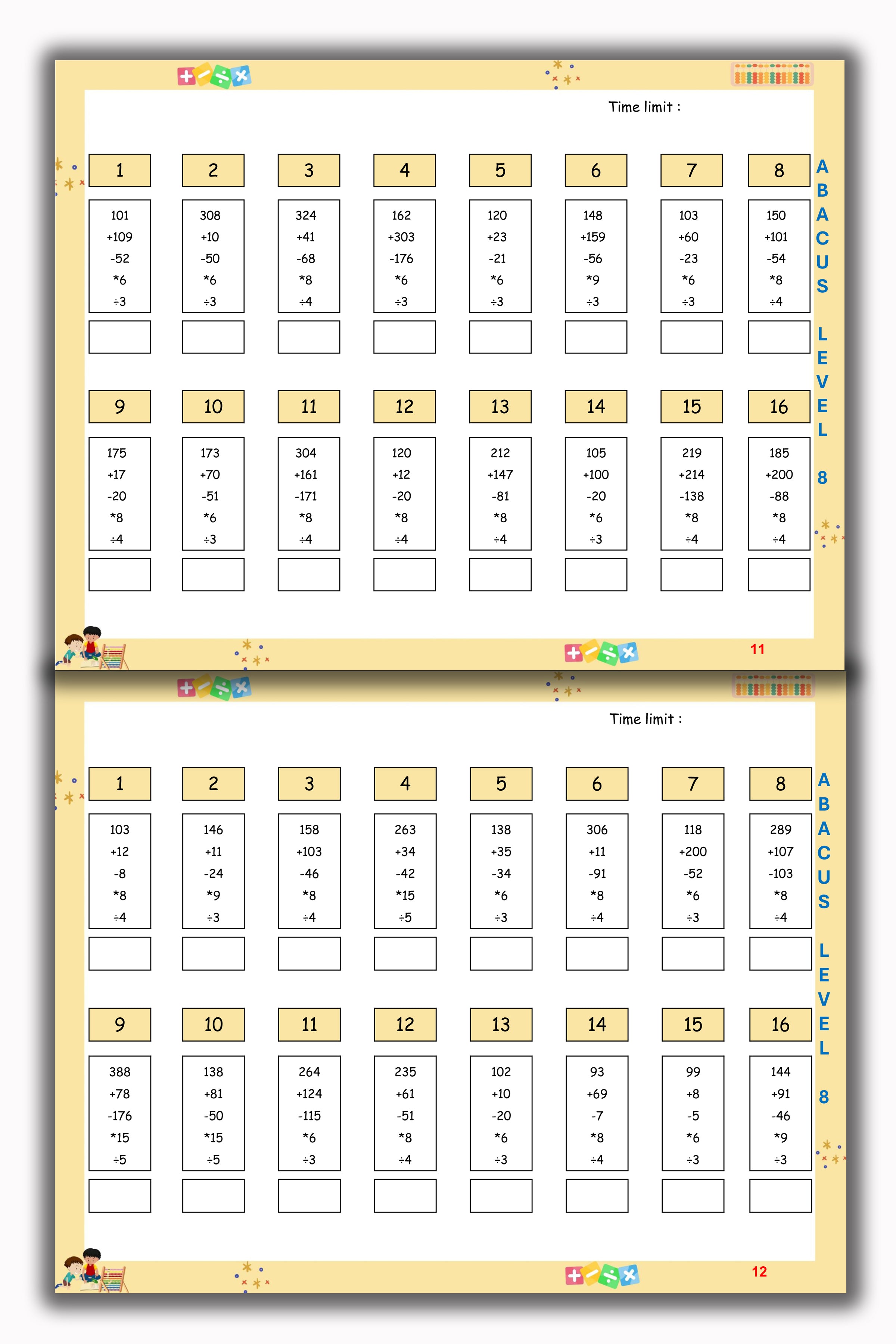 Abacus Book - Level 8