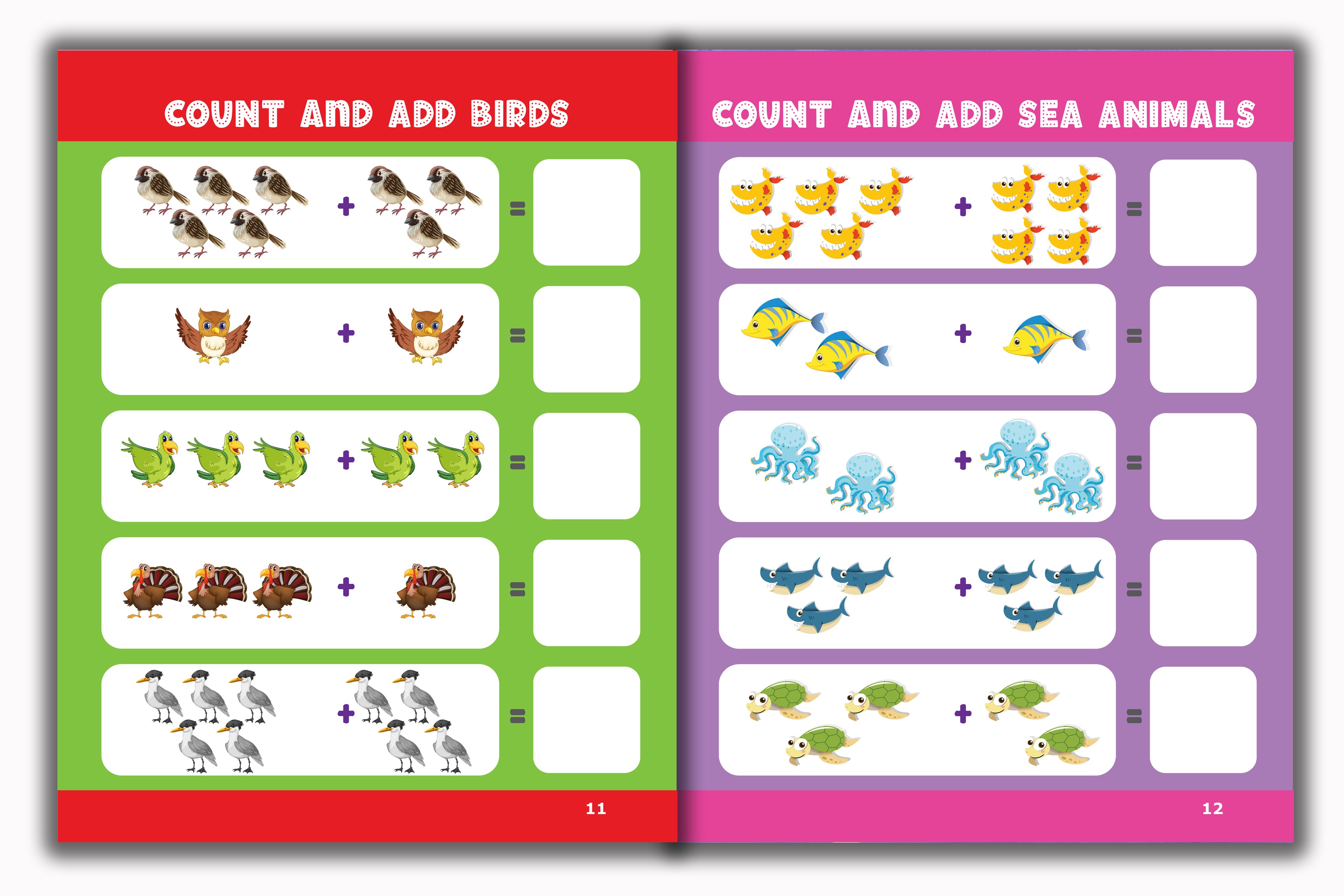 Activity Books Combo 15 - Count And Add, CVC Words, Rhyming Words, Sudoku, Unscramble Words
