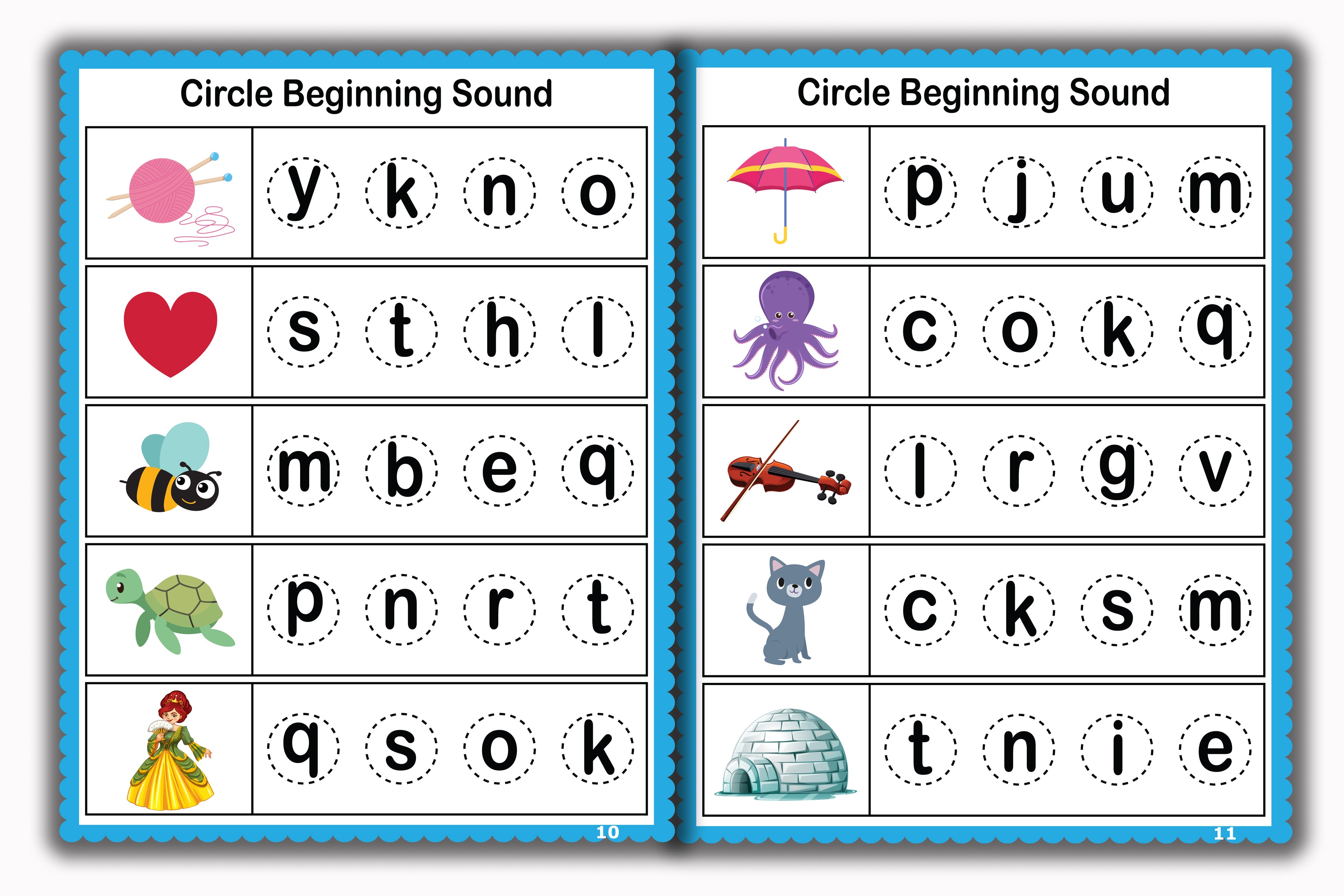 Activity Books Combo 14 - Before Between And After, Beginning Blends, Count And Circle, Trace 100 Sight Words, Word Families