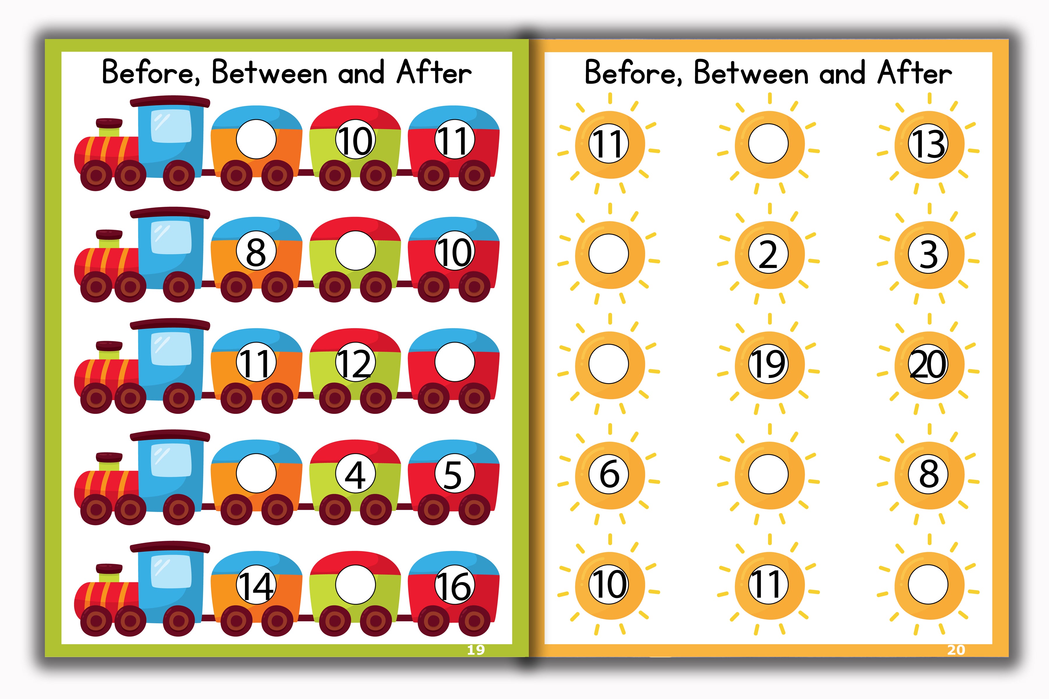 Activity Books Combo 14 - Before Between And After, Beginning Blends, Count And Circle, Trace 100 Sight Words, Word Families