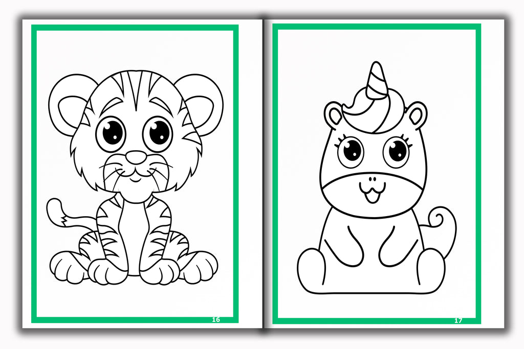 Activity Books Combo 1 - Animal Sounds, Circle The Color, Color Cute Animals, Patterns, Tracing