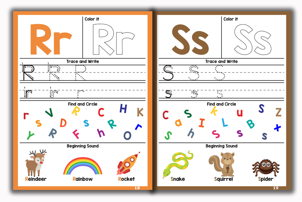 Activity Books Combo 6 - Alphabet Worksheet, Colors, Number Rhymes, Numbers Identification, Positions
