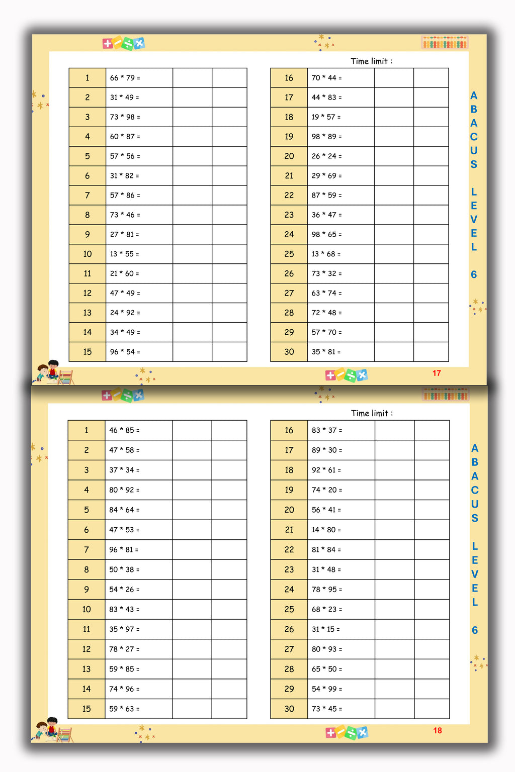 Abacus Book - Level 6