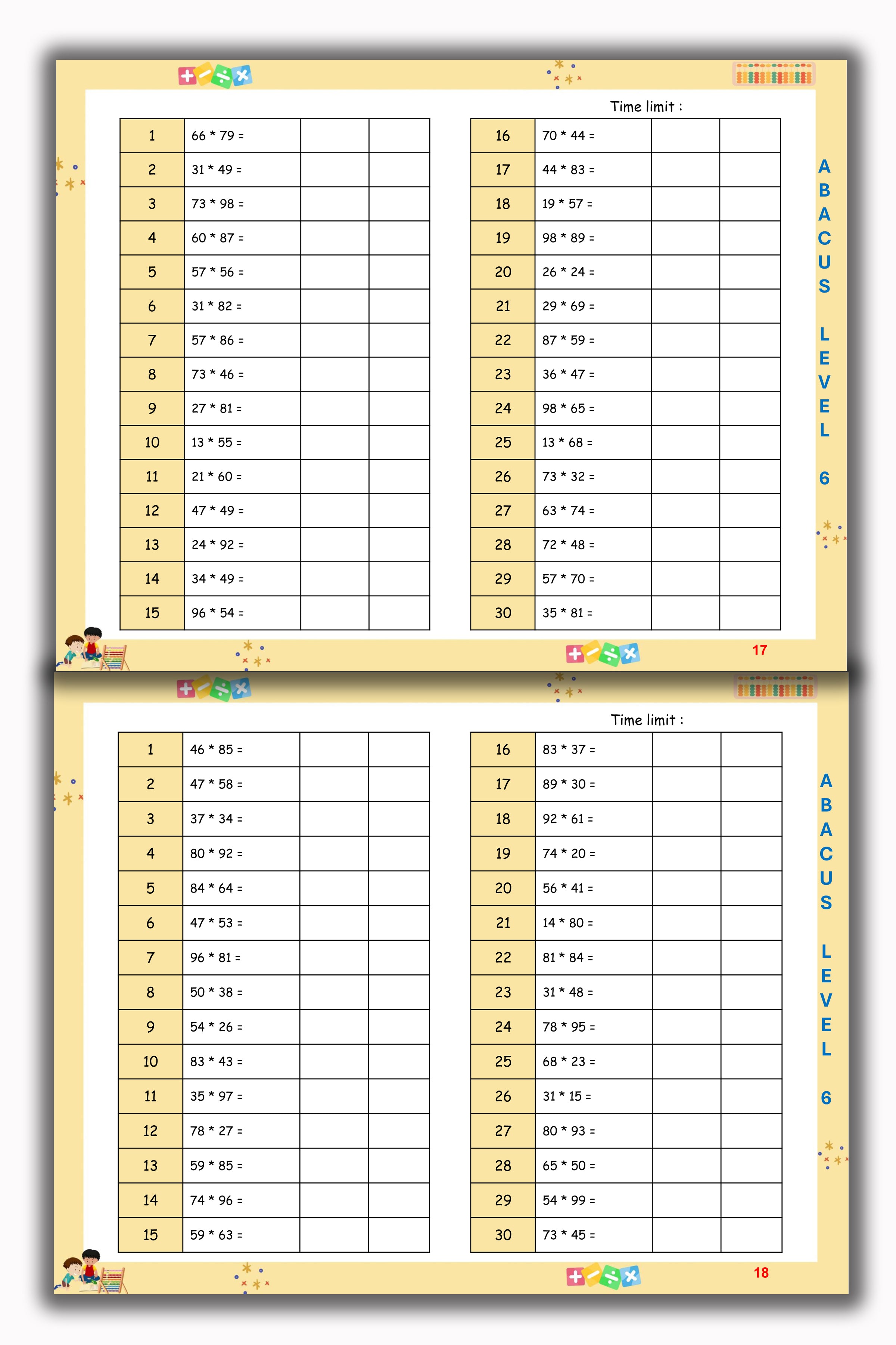 Abacus Book - Level 6
