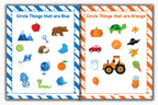 Activity Books Combo 1 - Animal Sounds, Circle The Color, Color Cute Animals, Patterns, Tracing