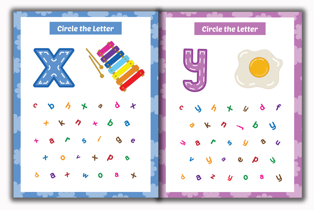Activity Books Combo 3 - Circle The Cute Dinosaurs, Circle The Letters, Drawing, Number Flashcards, Number Trace And Write