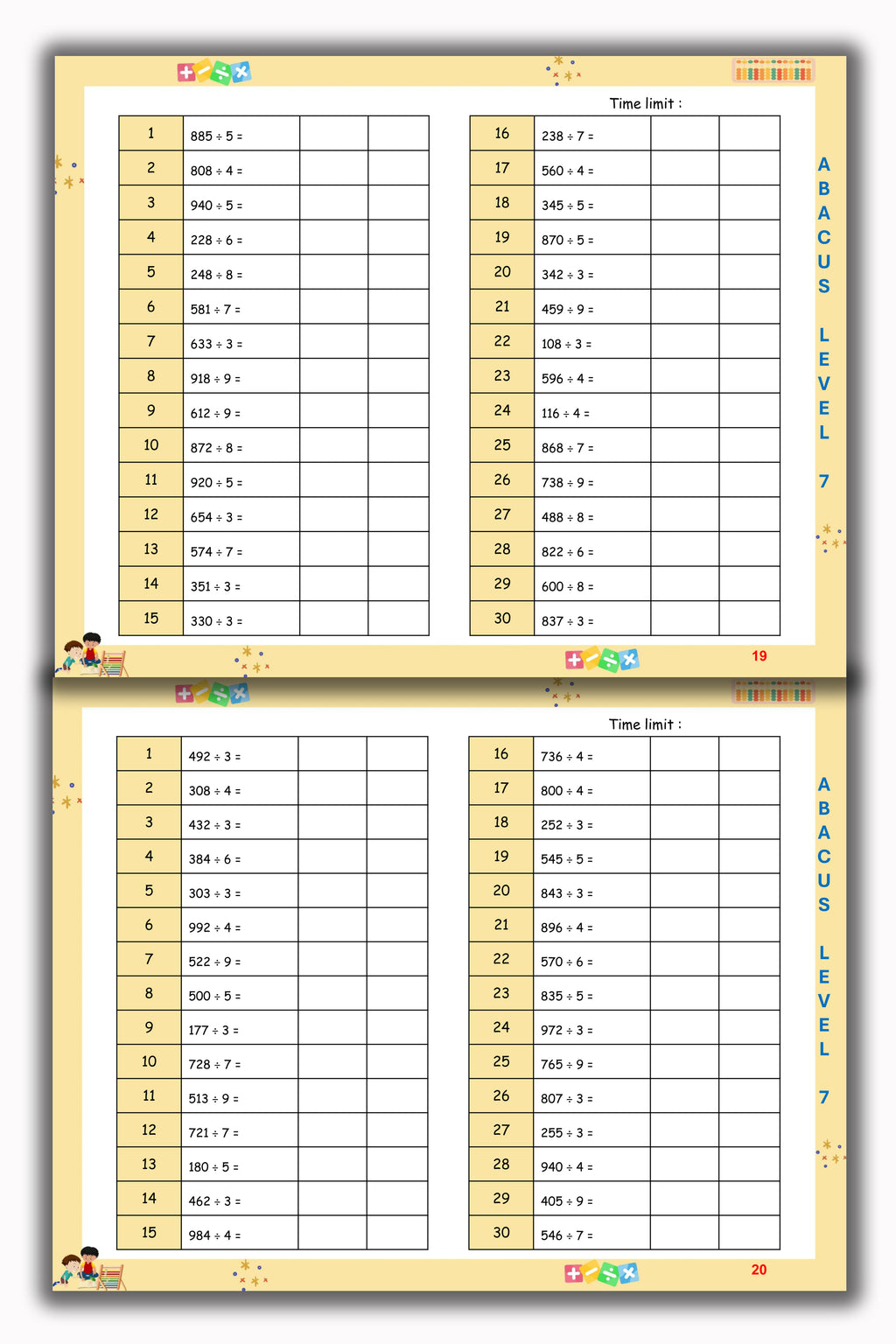 Abacus Book - Level 7