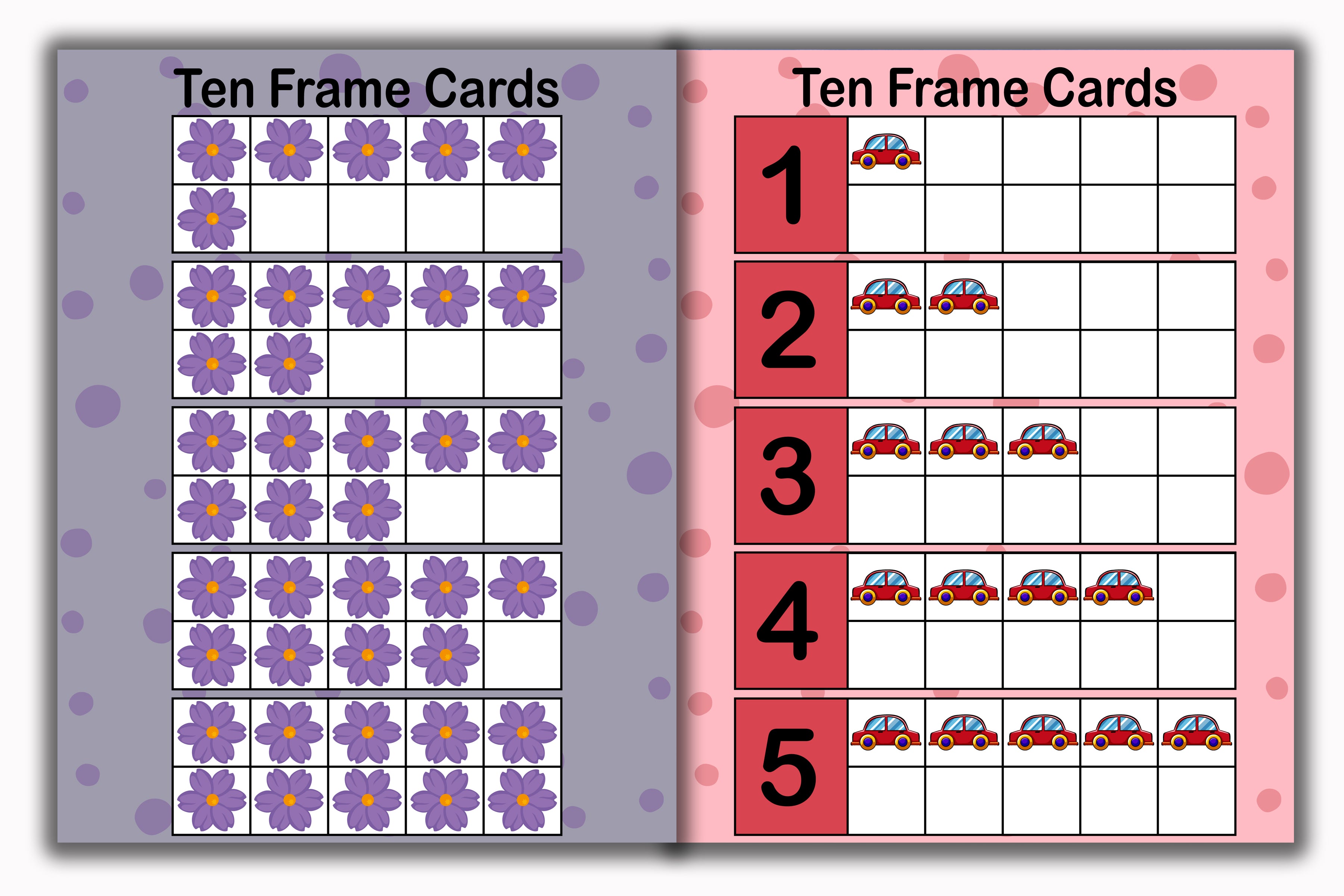 Activity Books Combo 12 - Counting Backward, I Spy Counting, Matching Cards, Ten Frame Cards, Vowels