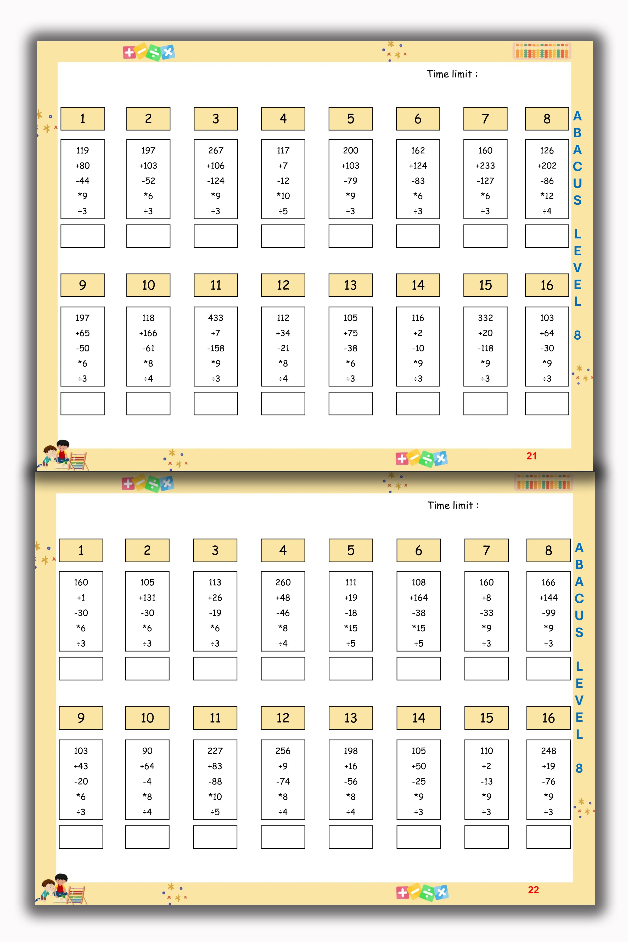 Abacus Book - Level 8