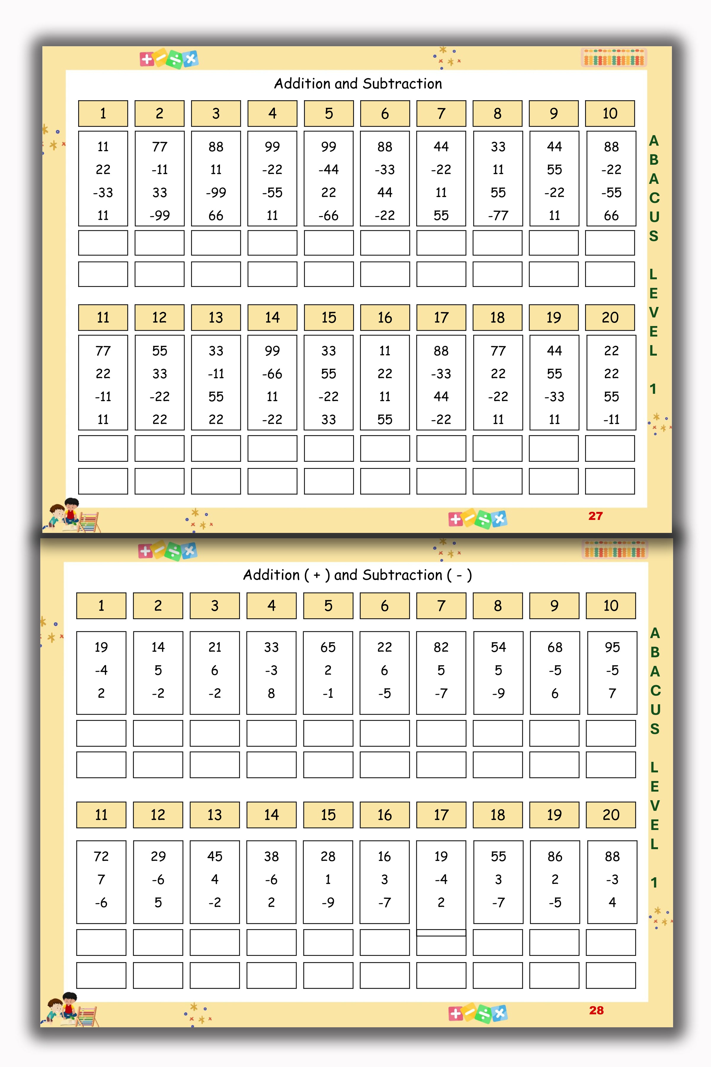 Abacus Book - Level 1