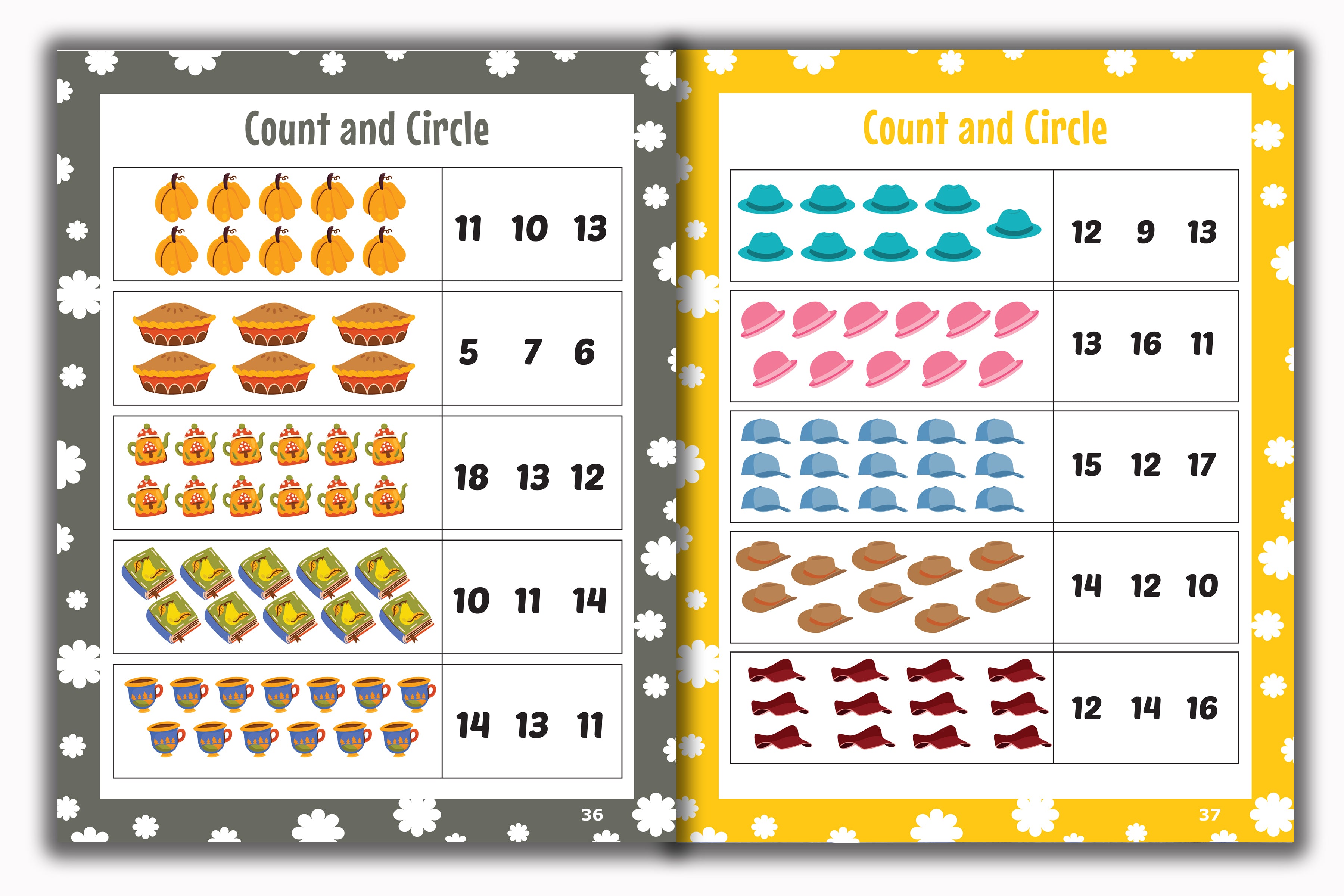 Activity Books Combo 14 - Before Between And After, Beginning Blends, Count And Circle, Trace 100 Sight Words, Word Families
