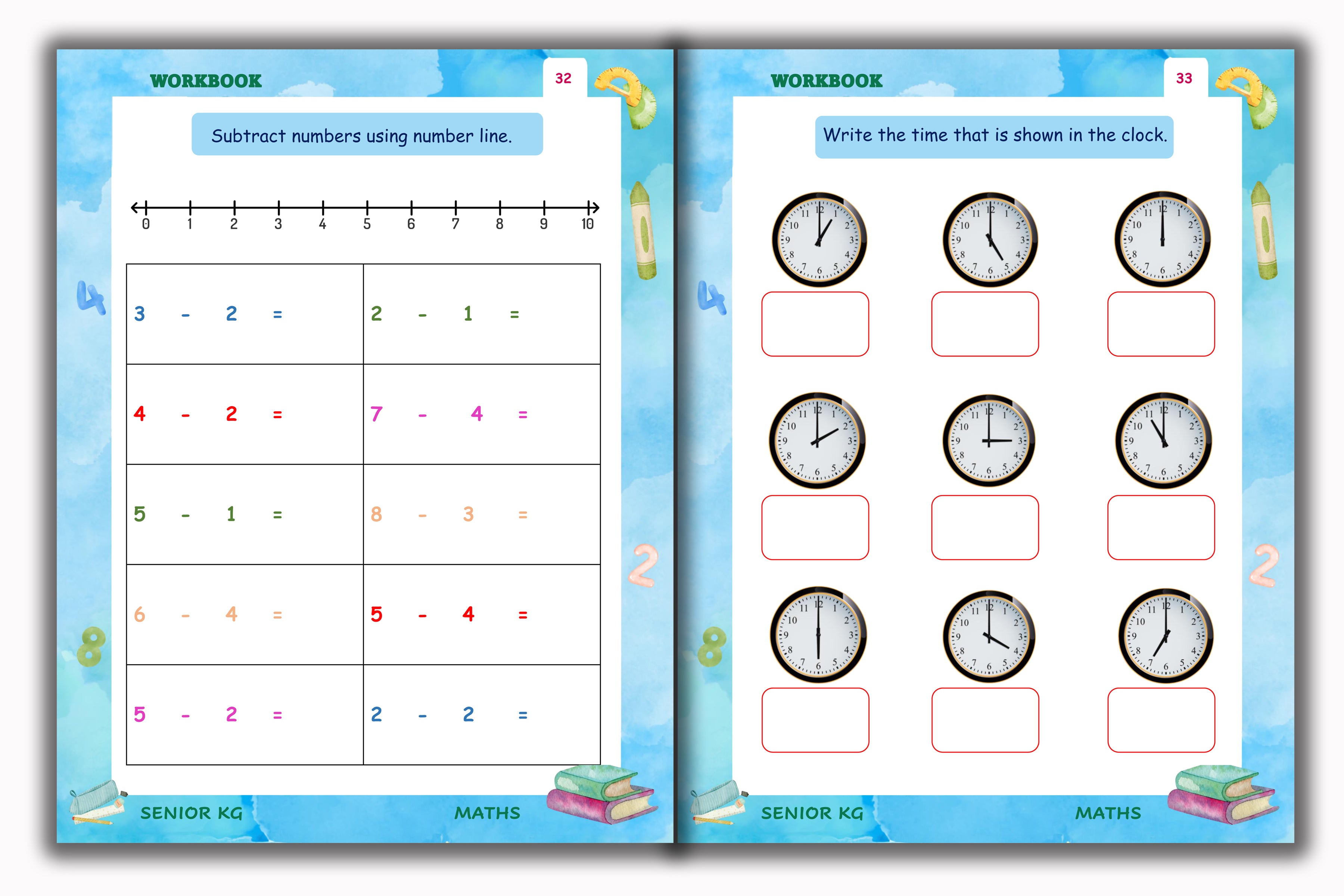 Senior KG - Maths Workbook