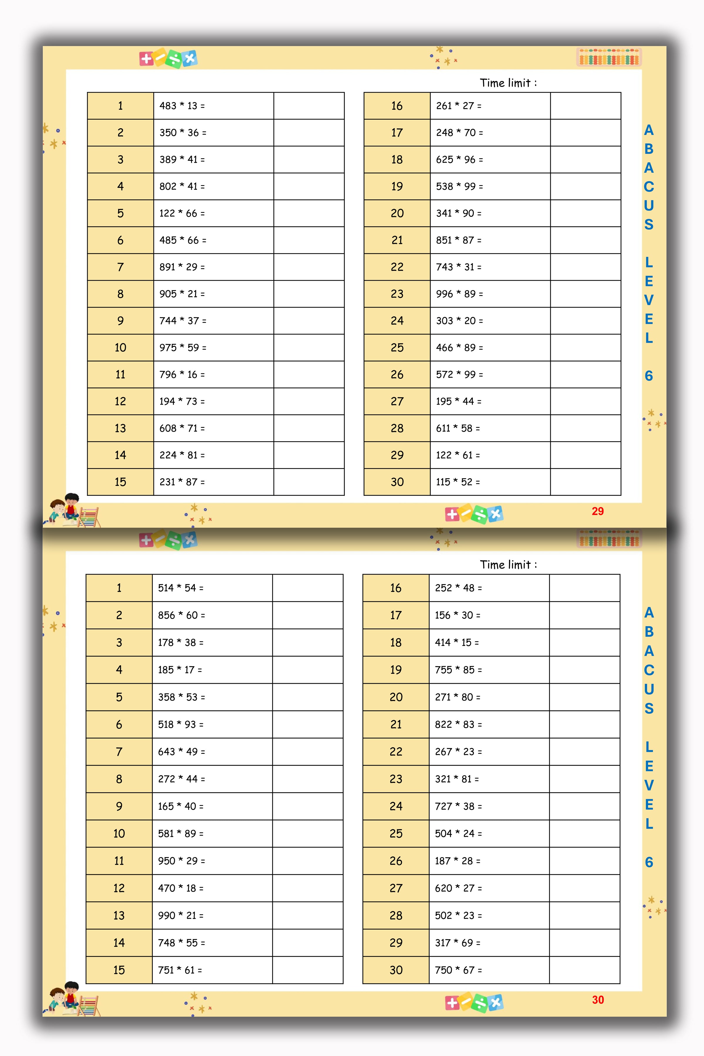 Abacus Book - Level 6