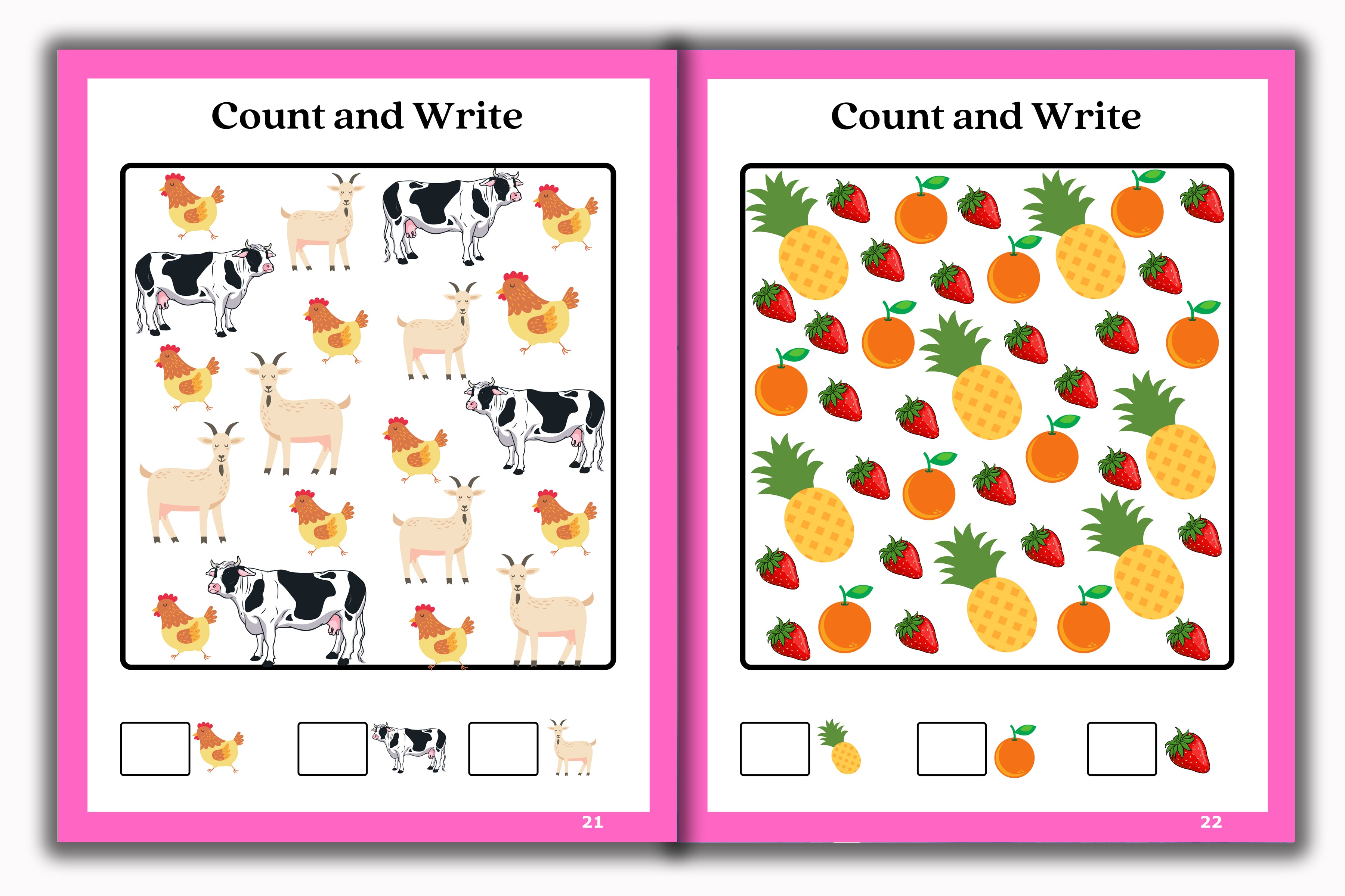 Activity Books Combo 10 - Alphabet Fun Shapes, Count And Write, Cut And Glue, Number Worksheet, science