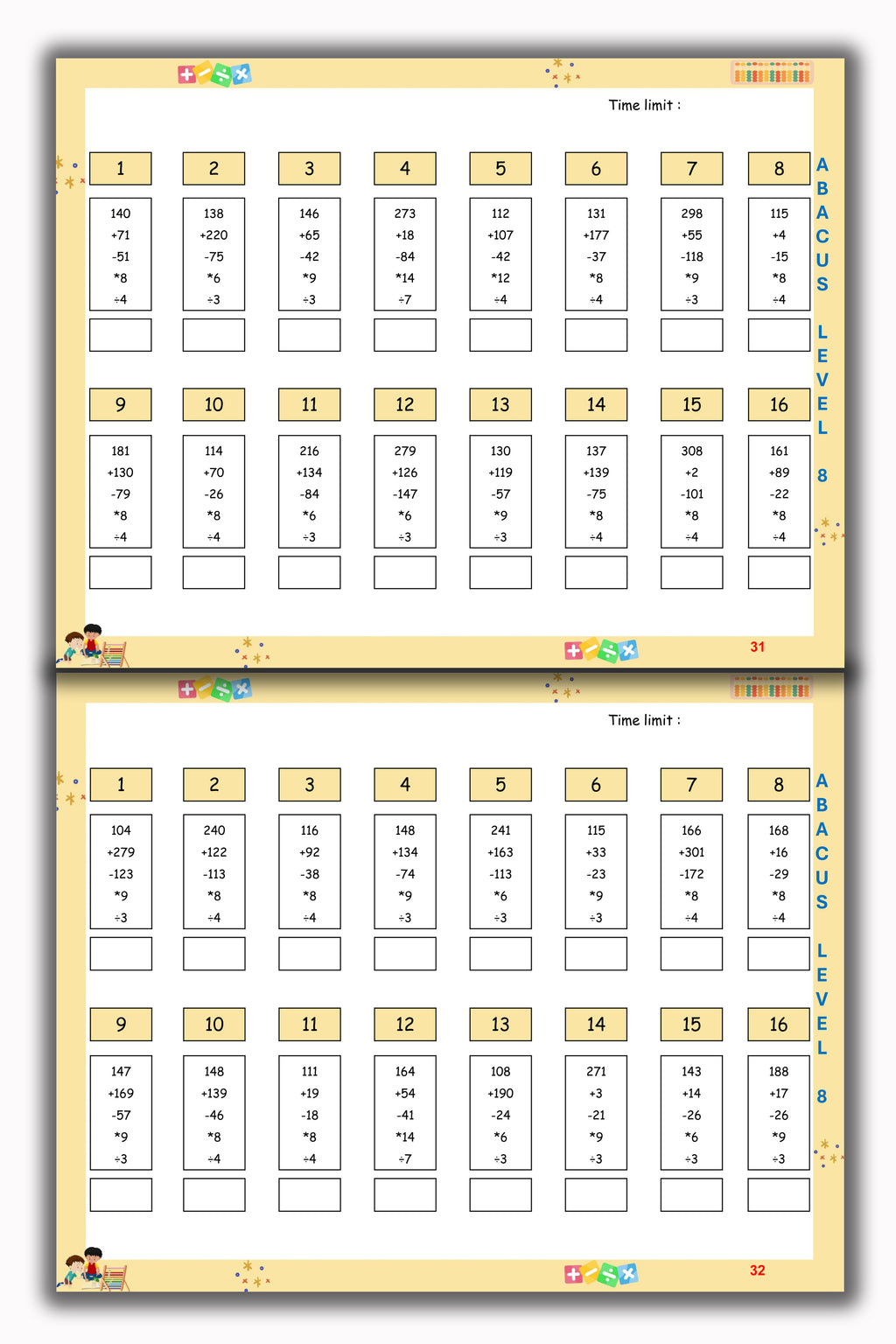 Abacus Book - Level 8