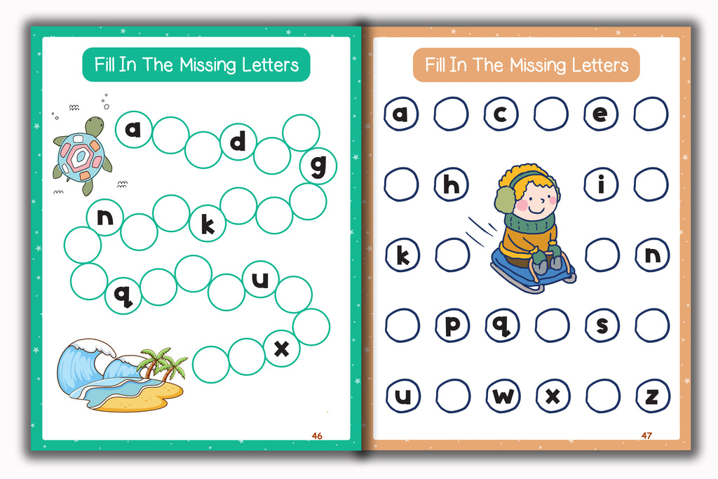 Activity Books Combo 7 - Dinosaur Math Activities, Fill In Missing Letters, Opposites, Shapes, Spot The Differences