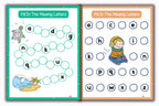 Activity Books Combo 7 - Dinosaur Math Activities, Fill In Missing Letters, Opposites, Shapes, Spot The Differences