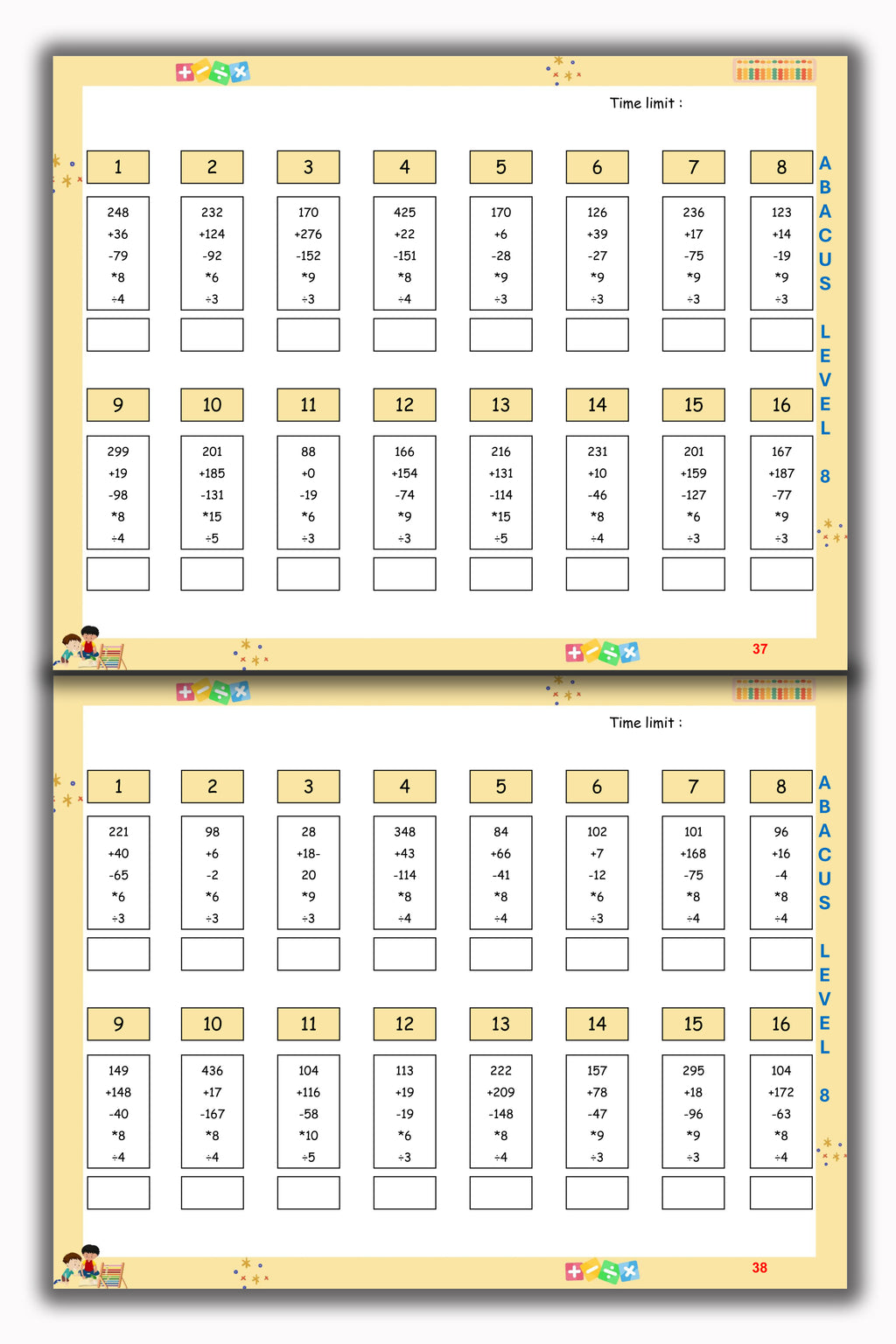 Abacus Book - Level 8
