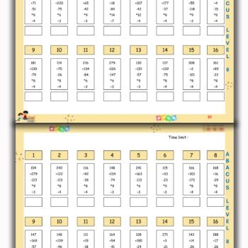 Abacus Book Set - (Level 1 to Level 8)